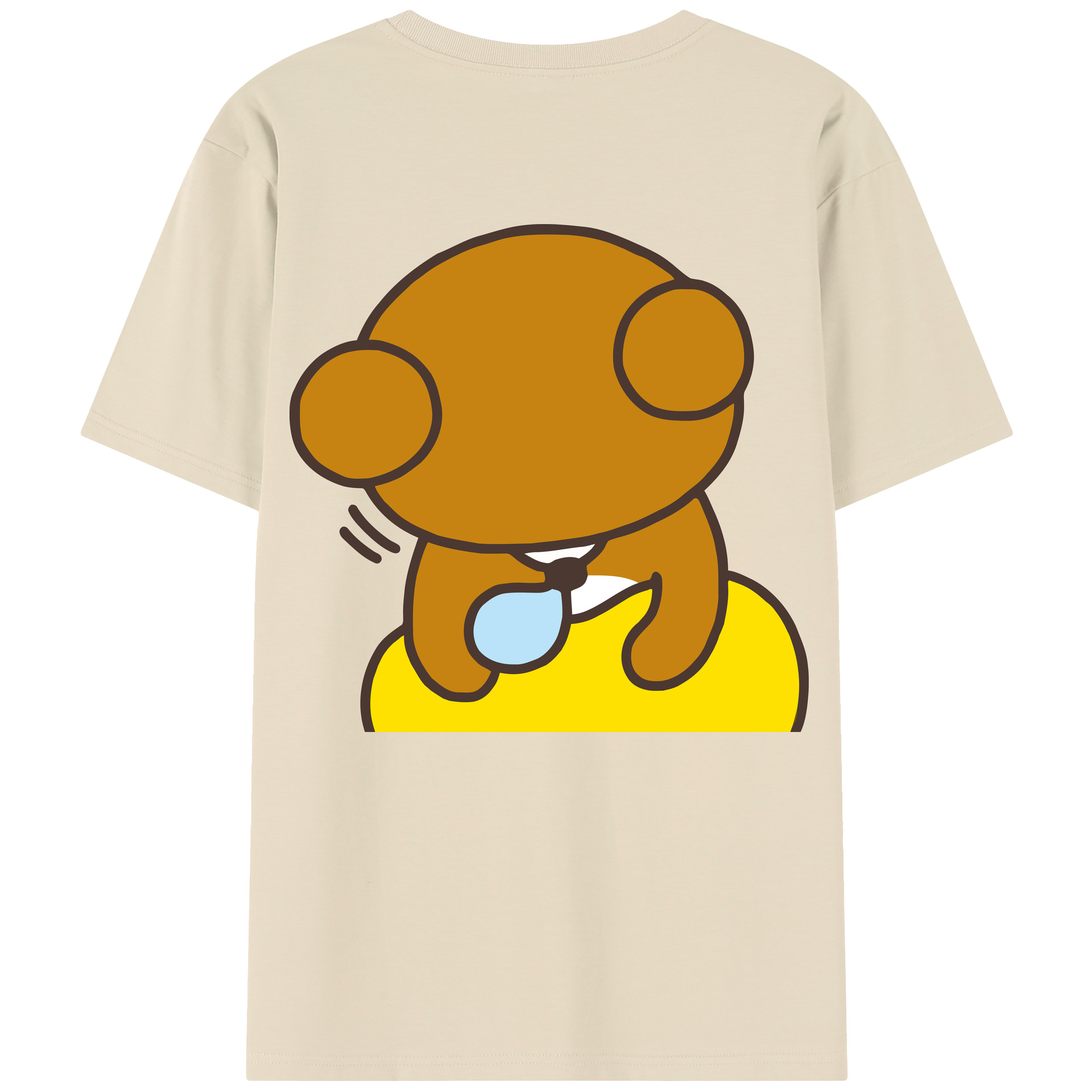 （画像用） リラックマ リラックマ キイロイトリ Rilakkuma Korilakkuma Kiiroitori 綿100％半袖Tシャツ（背面プリント）