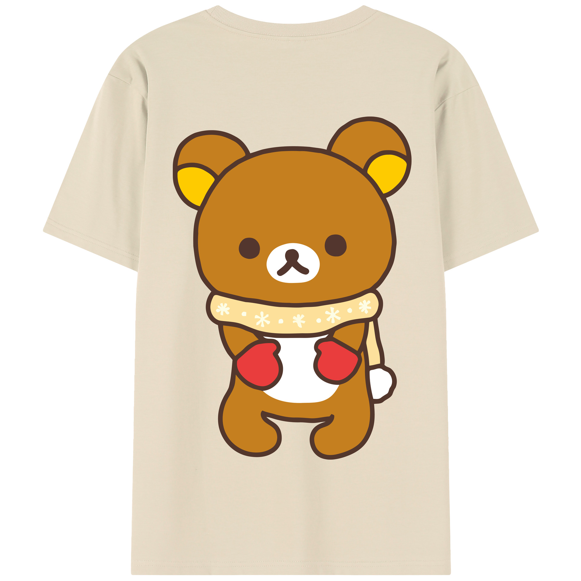 （画像用） リラックマ リラックマ キイロイトリ Rilakkuma Korilakkuma Kiiroitori 綿100％半袖Tシャツ（背面プリント）