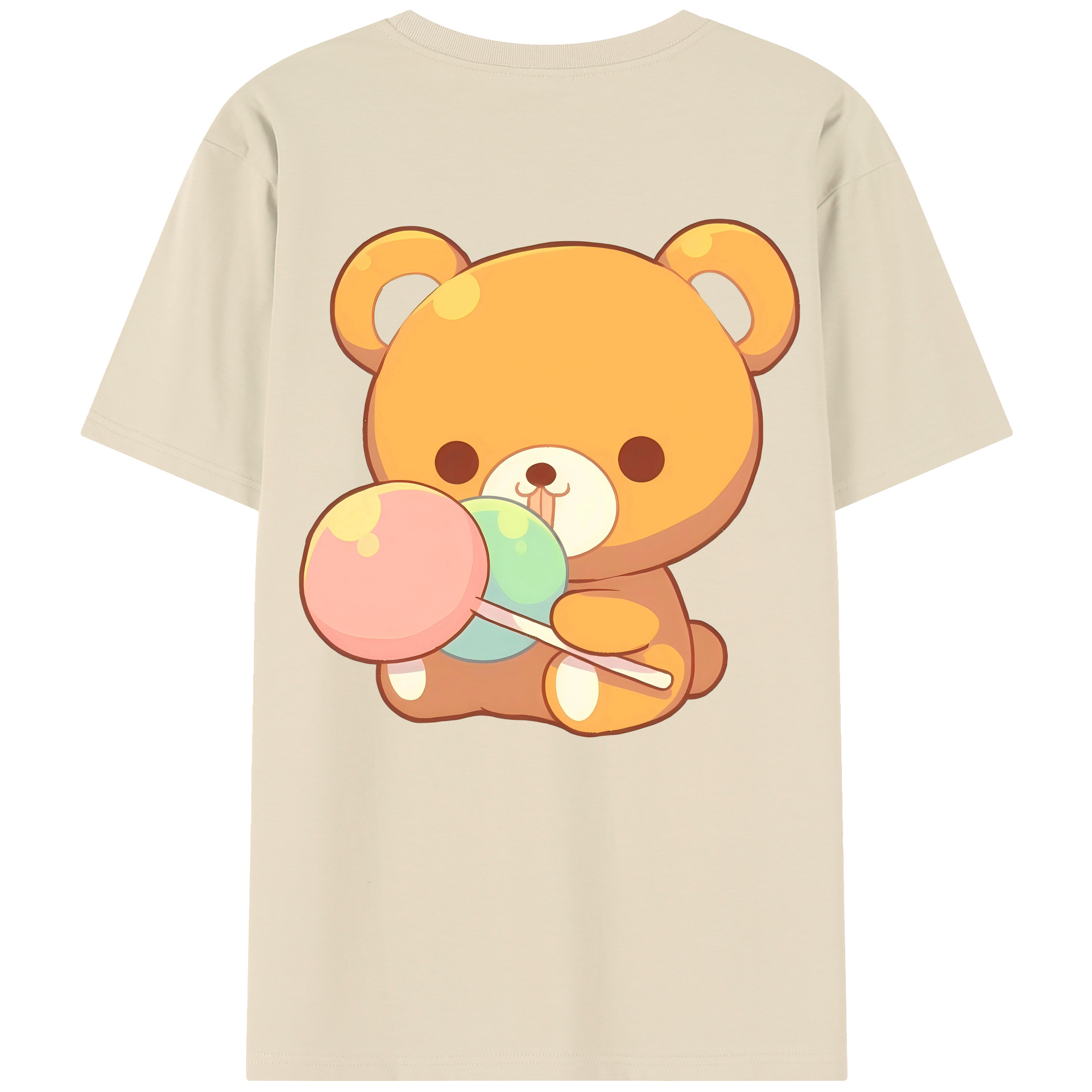 （画像用） リラックマ リラックマ キイロイトリ Rilakkuma Korilakkuma Kiiroitori 綿100％半袖Tシャツ（背面プリント）