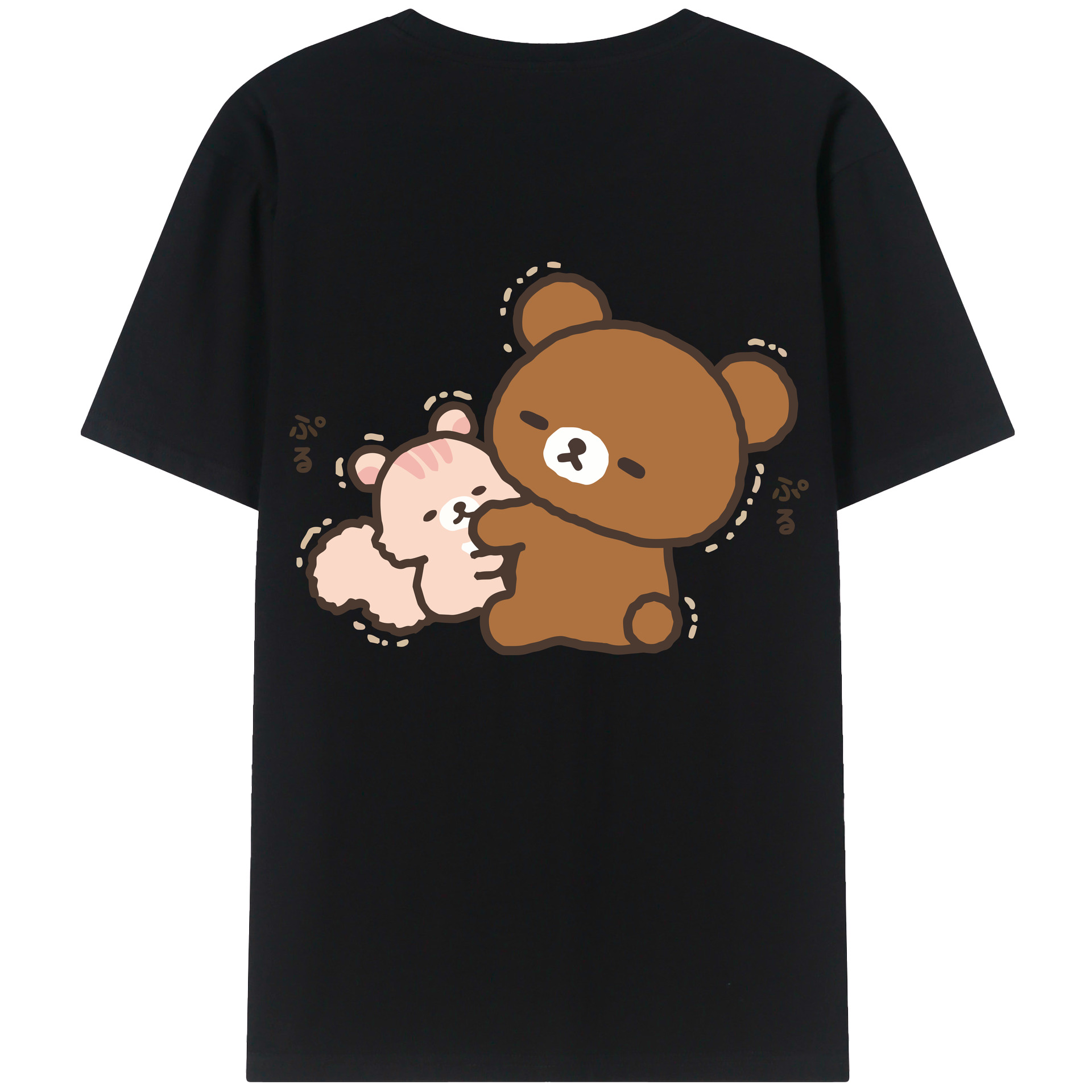（画像用） リラックマ リラックマ キイロイトリ Rilakkuma Korilakkuma Kiiroitori 綿100％半袖Tシャツ（背面プリント）