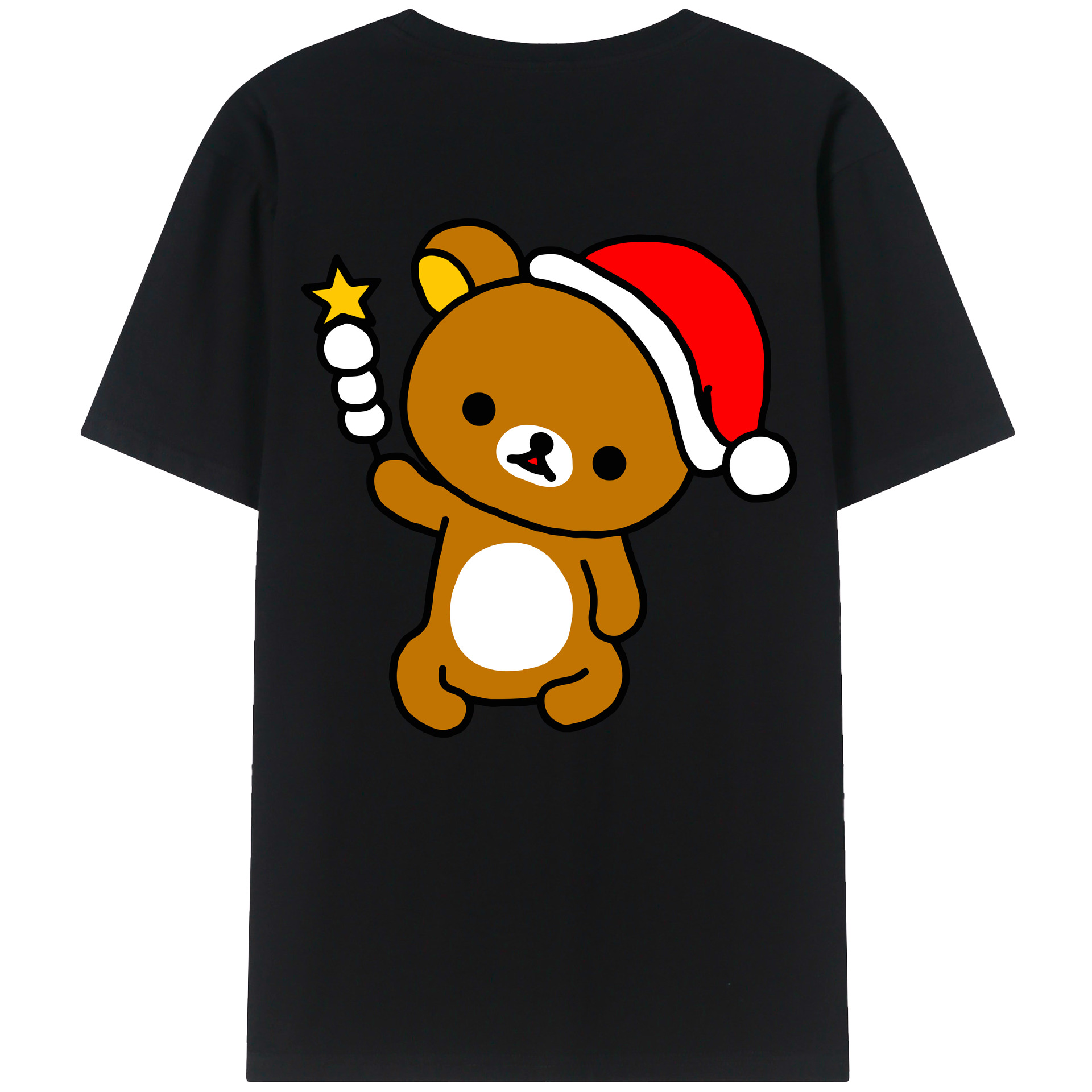（画像用） リラックマ リラックマ キイロイトリ Rilakkuma Korilakkuma Kiiroitori 綿100％半袖Tシャツ（背面プリント）