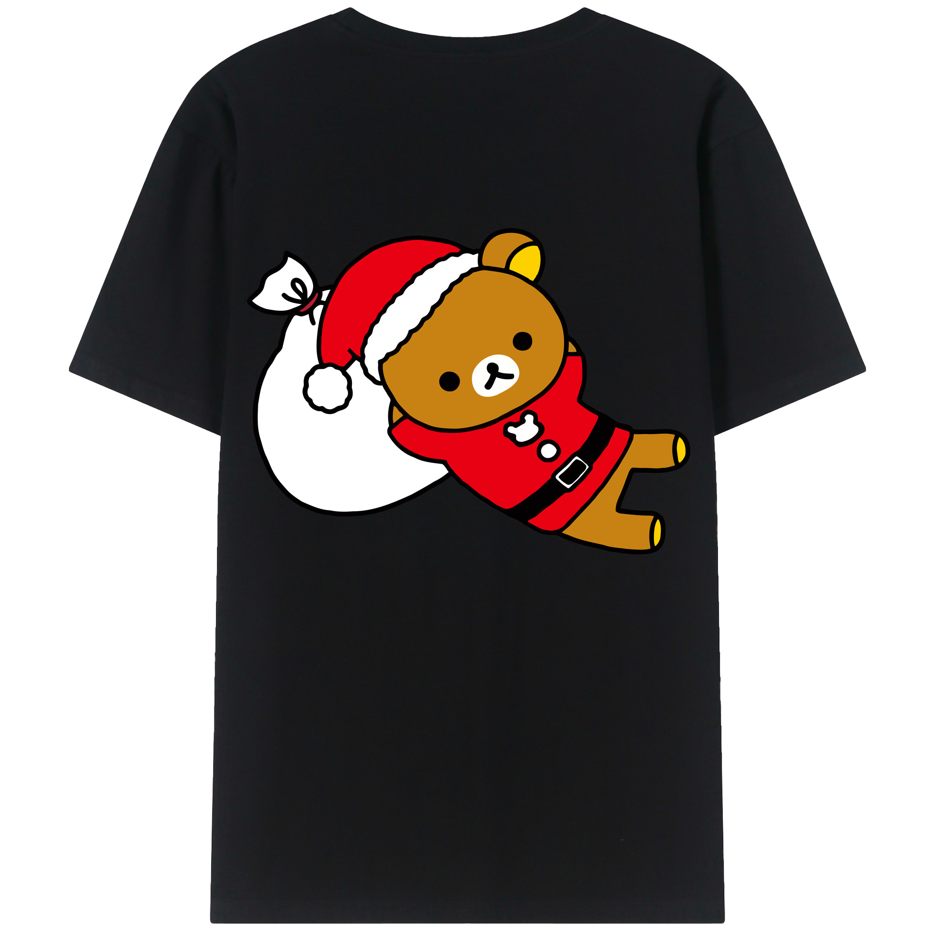 （画像用） リラックマ リラックマ キイロイトリ Rilakkuma Korilakkuma Kiiroitori 綿100％半袖Tシャツ（背面プリント）