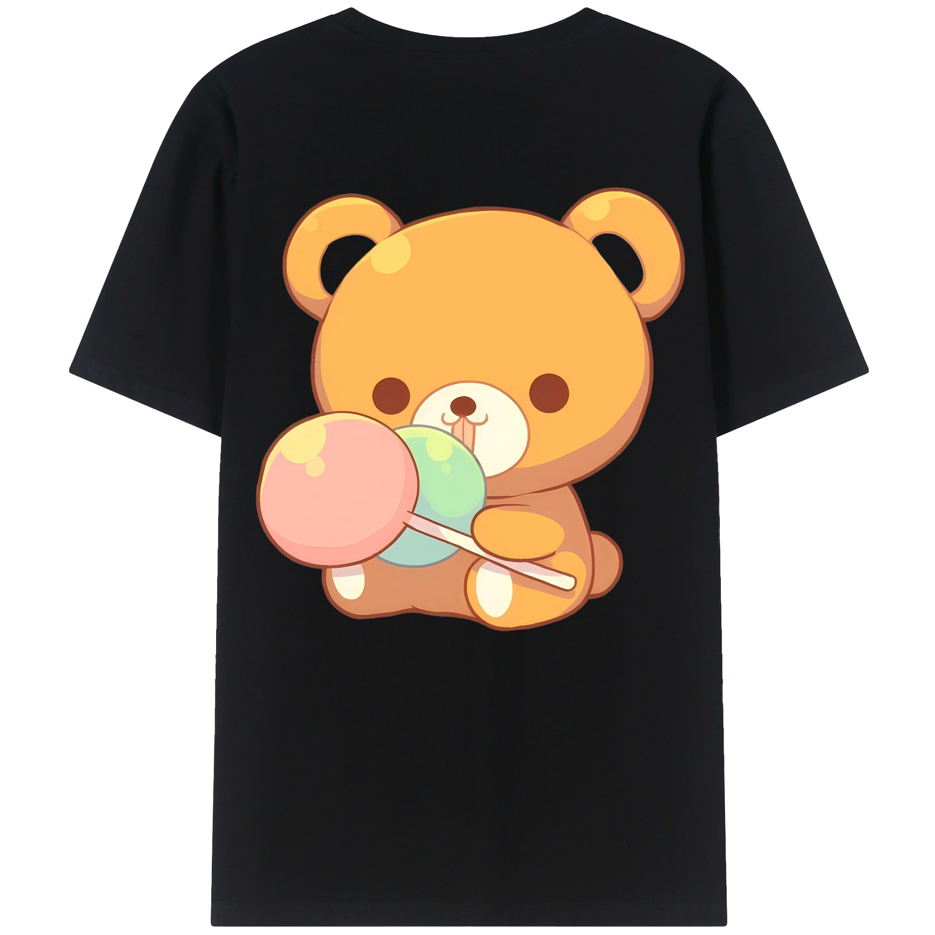 （画像用） リラックマ リラックマ キイロイトリ Rilakkuma Korilakkuma Kiiroitori 綿100％半袖Tシャツ（背面プリント）
