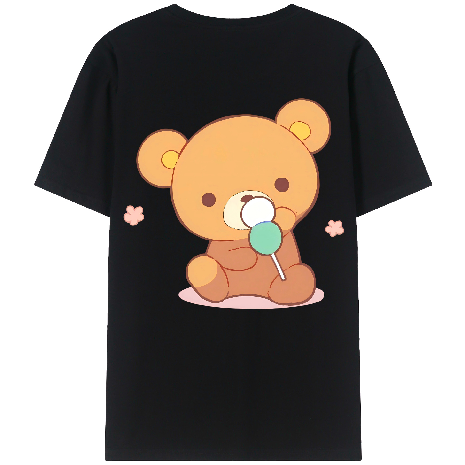 （画像用） リラックマ リラックマ キイロイトリ Rilakkuma Korilakkuma Kiiroitori 綿100％半袖Tシャツ（背面プリント）