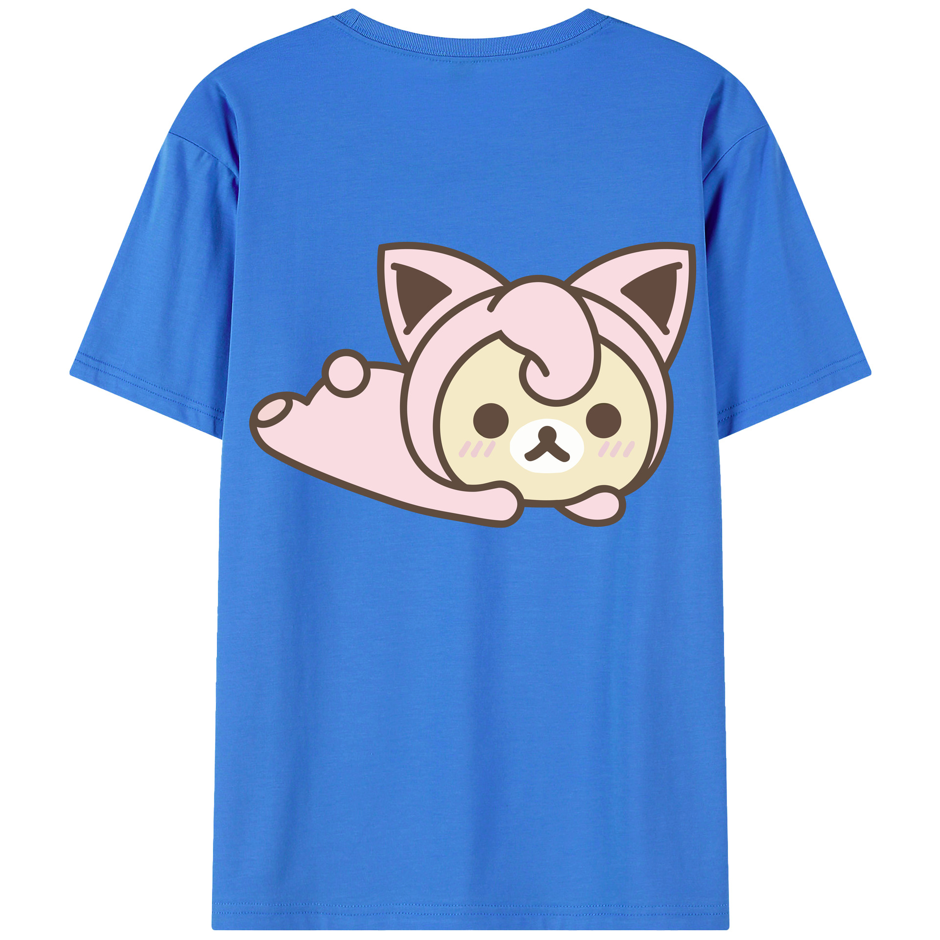 （画像用） リラックマ リラックマ キイロイトリ Rilakkuma Korilakkuma Kiiroitori 綿100％半袖Tシャツ（背面プリント）