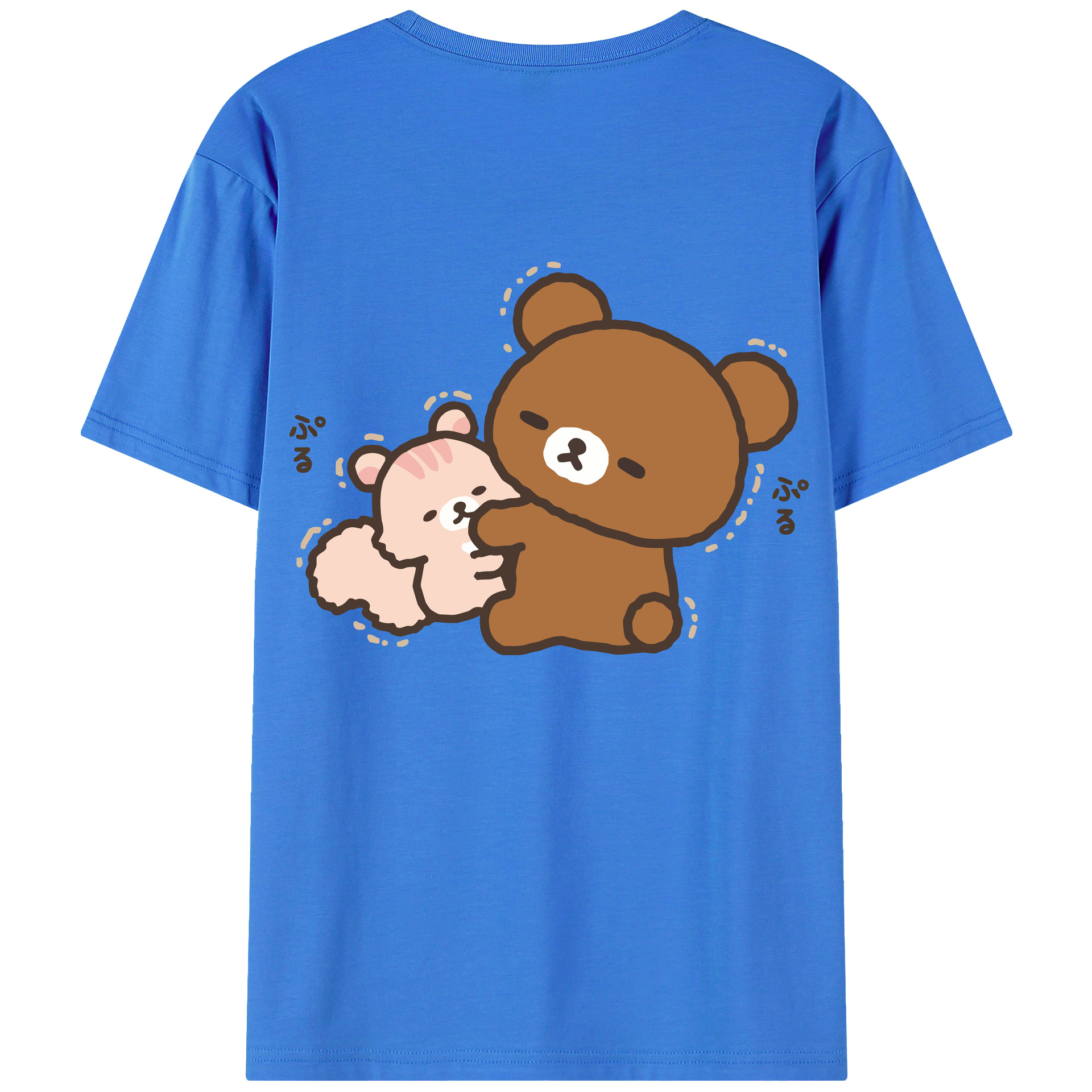 （画像用） リラックマ リラックマ キイロイトリ Rilakkuma Korilakkuma Kiiroitori 綿100％半袖Tシャツ（背面プリント）
