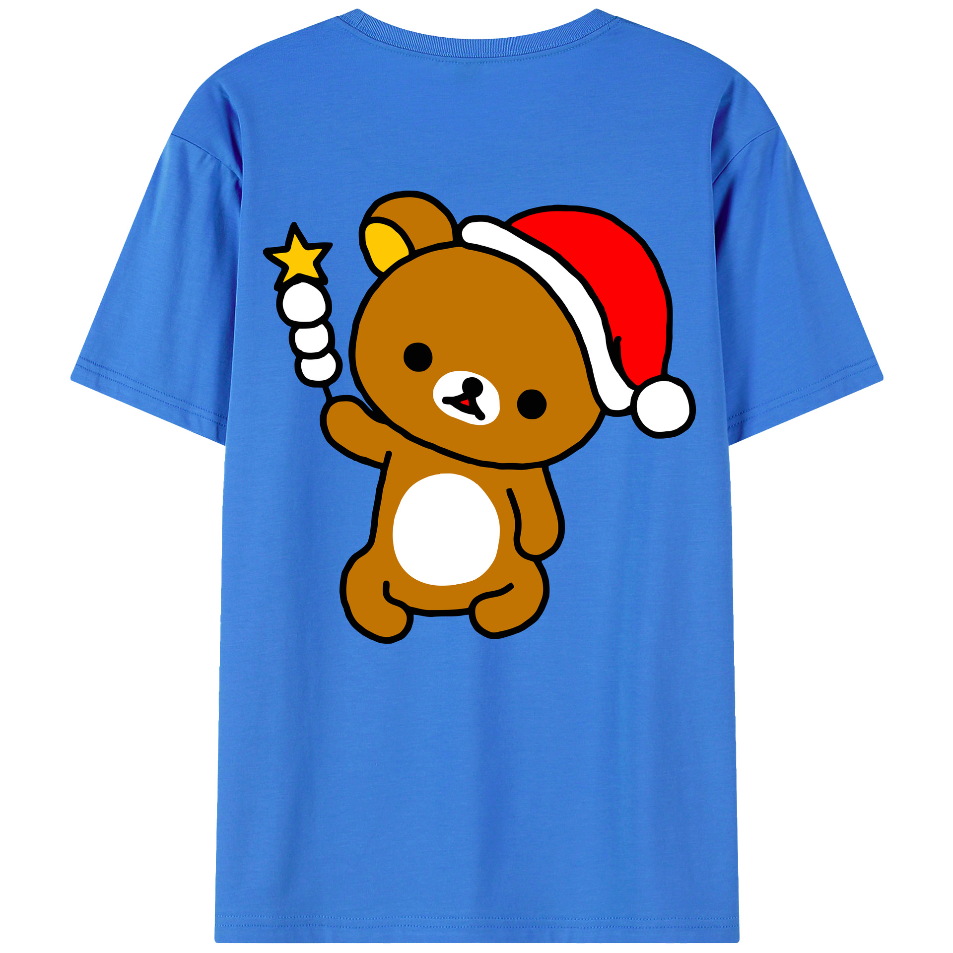 （画像用） リラックマ リラックマ キイロイトリ Rilakkuma Korilakkuma Kiiroitori 綿100％半袖Tシャツ（背面プリント）