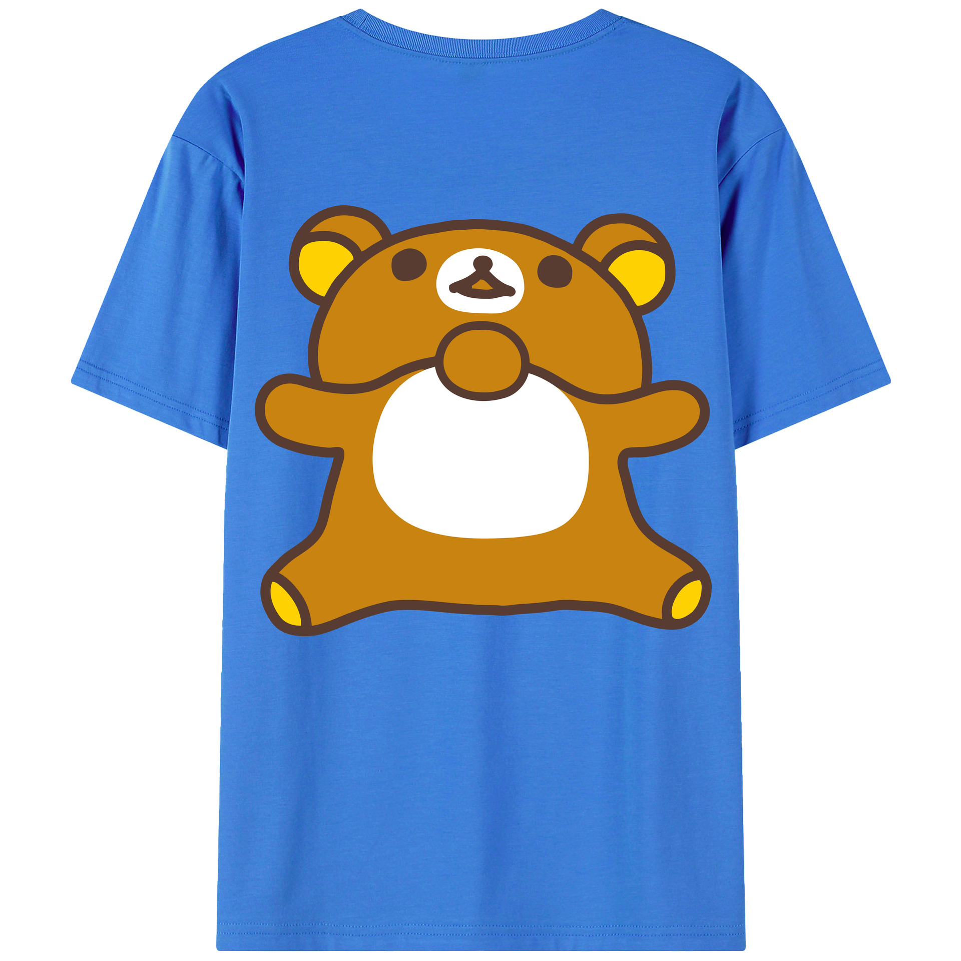 （画像用） リラックマ リラックマ キイロイトリ Rilakkuma Korilakkuma Kiiroitori 綿100％半袖Tシャツ（背面プリント）