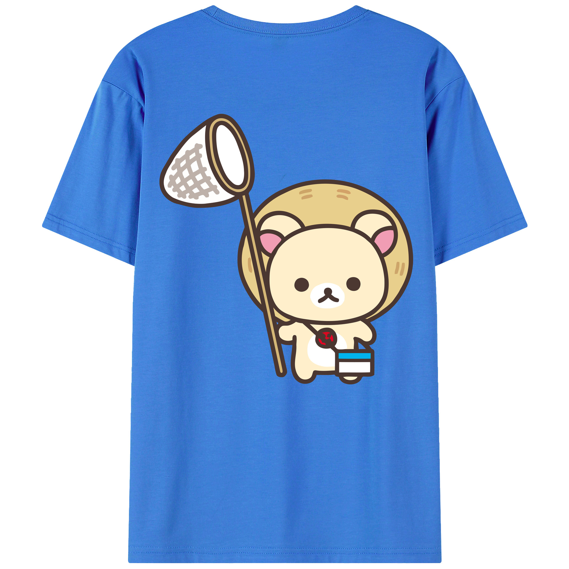 （画像用） リラックマ リラックマ キイロイトリ Rilakkuma Korilakkuma Kiiroitori 綿100％半袖Tシャツ（背面プリント）