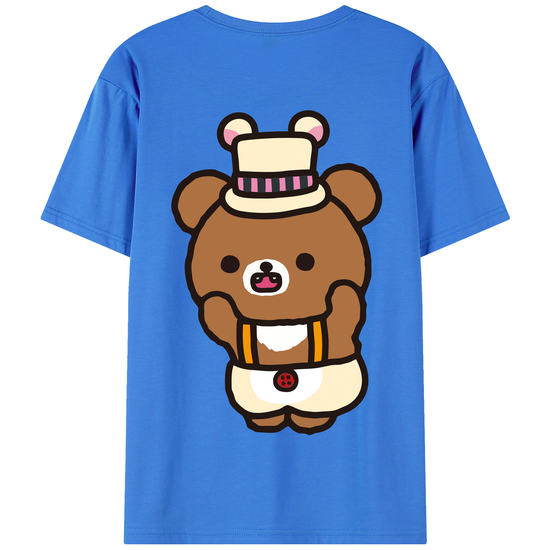 （画像用） リラックマ リラックマ キイロイトリ Rilakkuma Korilakkuma Kiiroitori 綿100％半袖Tシャツ（背面プリント）