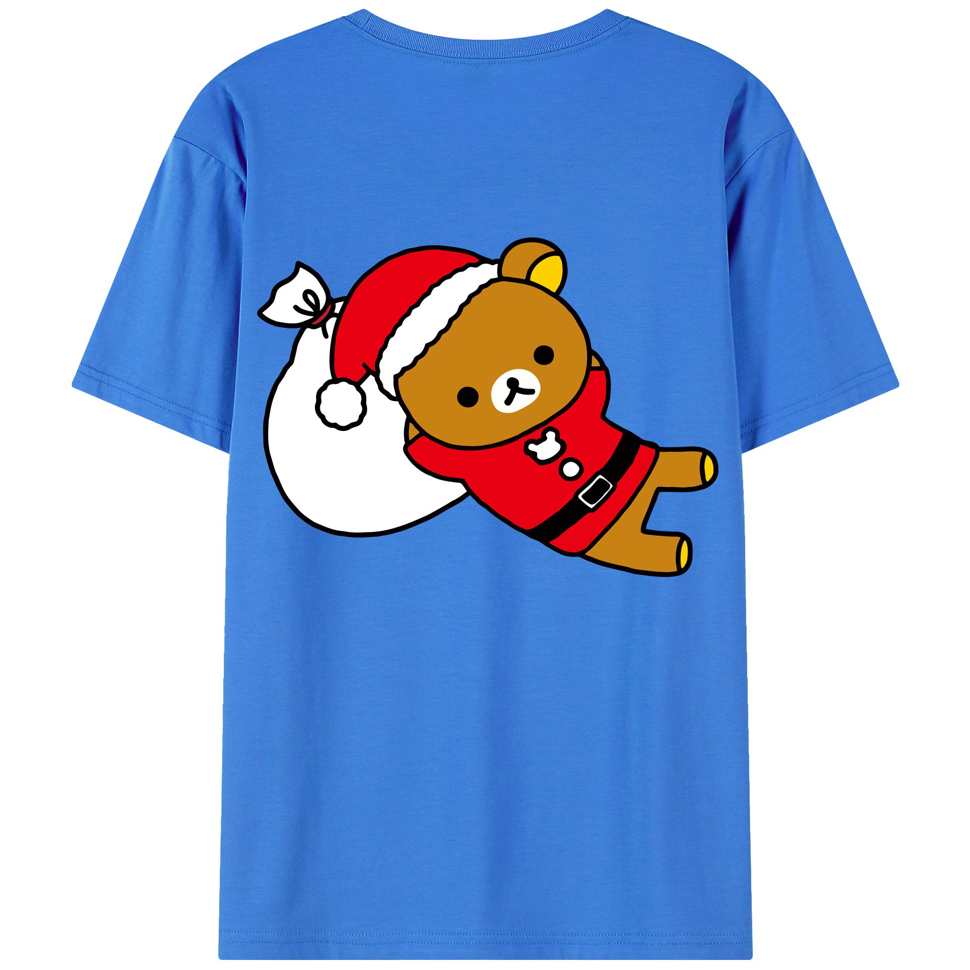 （画像用） リラックマ リラックマ キイロイトリ Rilakkuma Korilakkuma Kiiroitori 綿100％半袖Tシャツ（背面プリント）