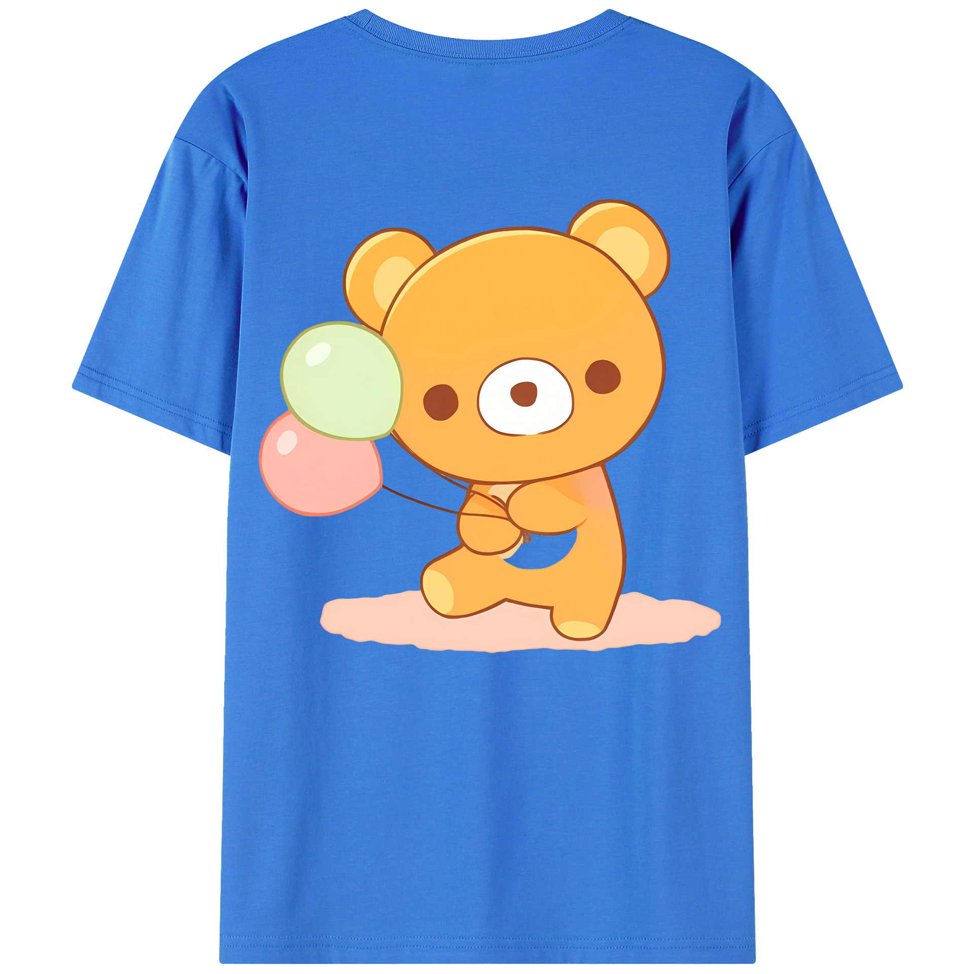 （画像用） リラックマ リラックマ キイロイトリ Rilakkuma Korilakkuma Kiiroitori 綿100％半袖Tシャツ（背面プリント）