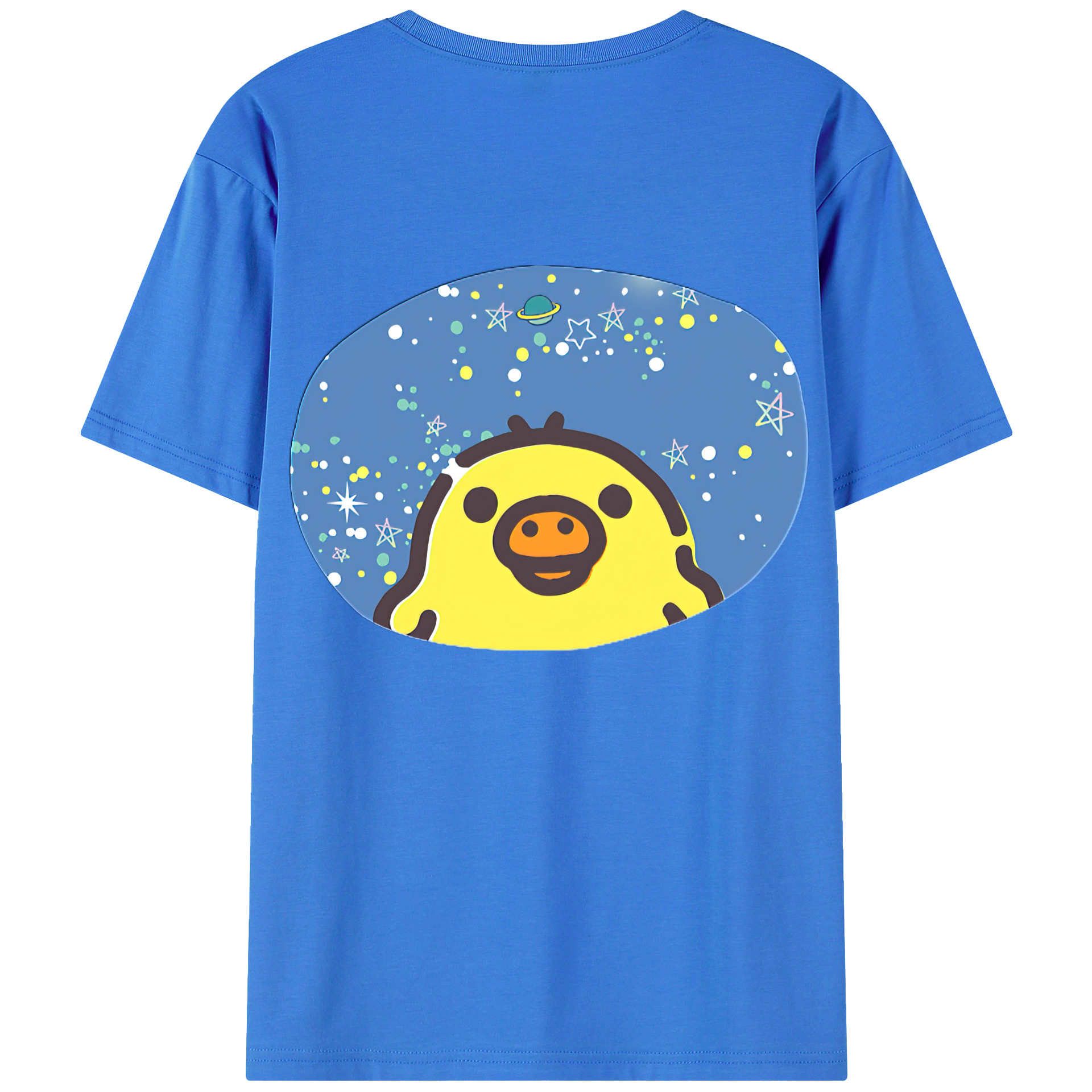 （画像用） リラックマ リラックマ キイロイトリ Rilakkuma Korilakkuma Kiiroitori 綿100％半袖Tシャツ（背面プリント）