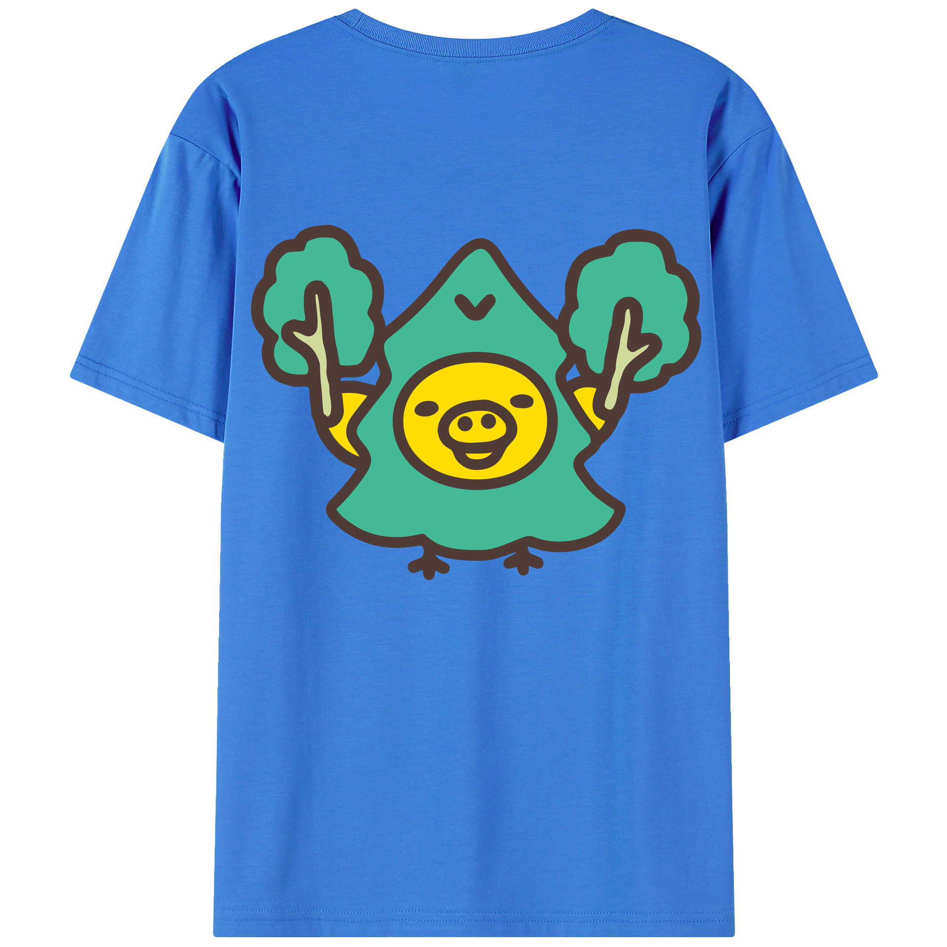 （画像用） リラックマ リラックマ キイロイトリ Rilakkuma Korilakkuma Kiiroitori 綿100％半袖Tシャツ（背面プリント）