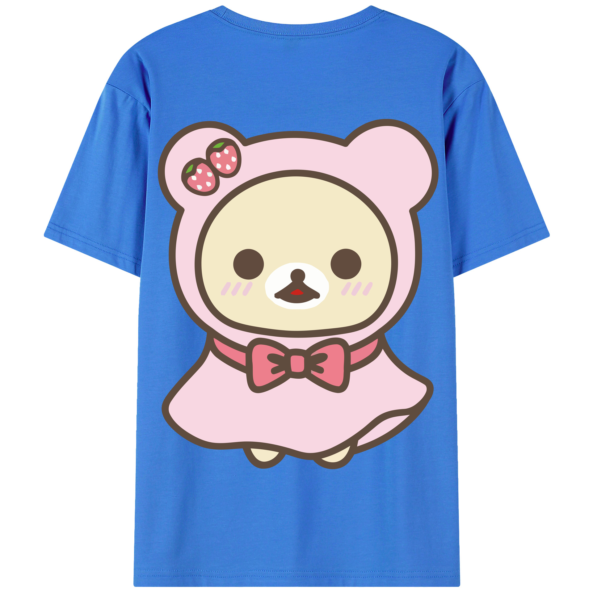 （画像用） リラックマ リラックマ キイロイトリ Rilakkuma Korilakkuma Kiiroitori 綿100％半袖Tシャツ（背面プリント）