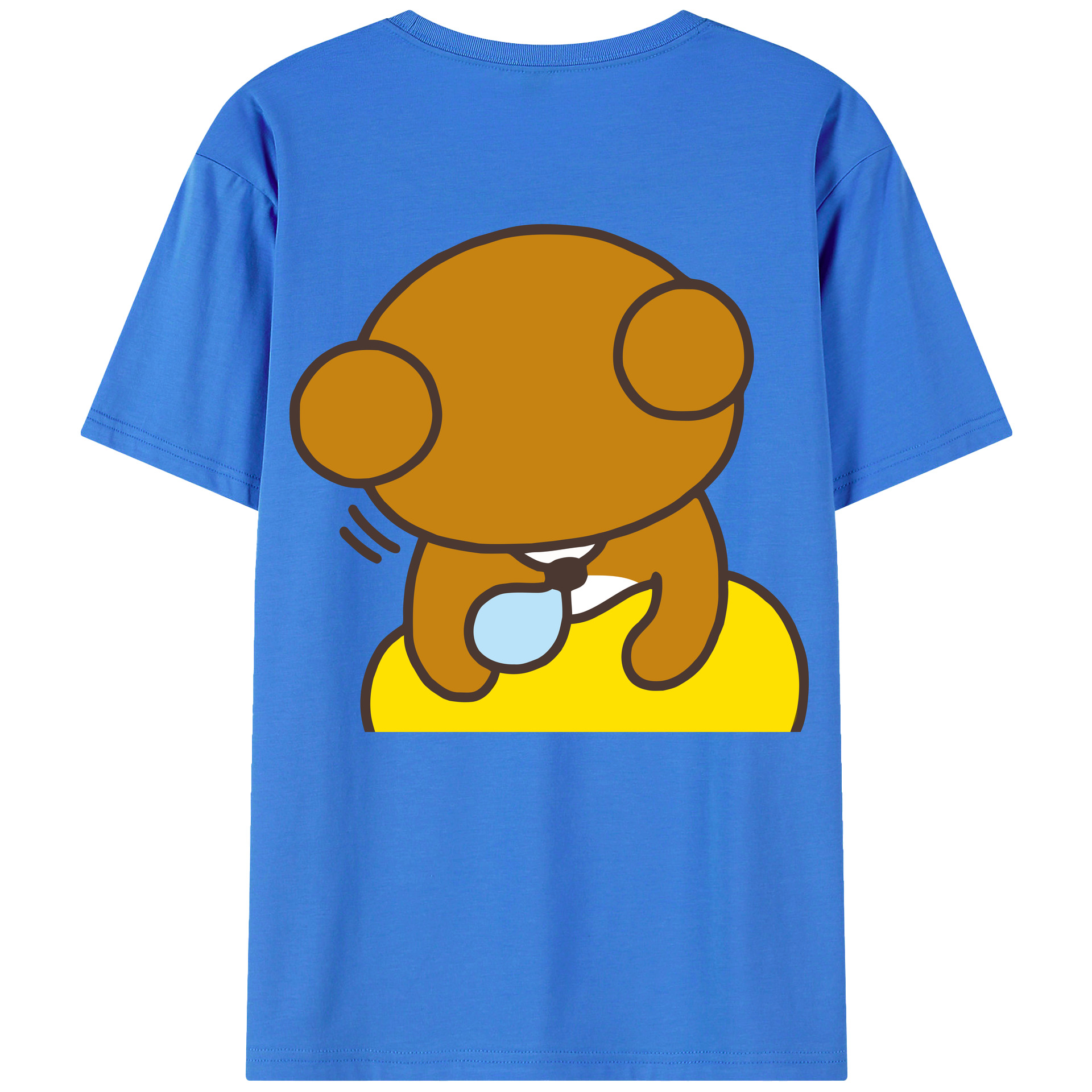 （画像用） リラックマ リラックマ キイロイトリ Rilakkuma Korilakkuma Kiiroitori 綿100％半袖Tシャツ（背面プリント）