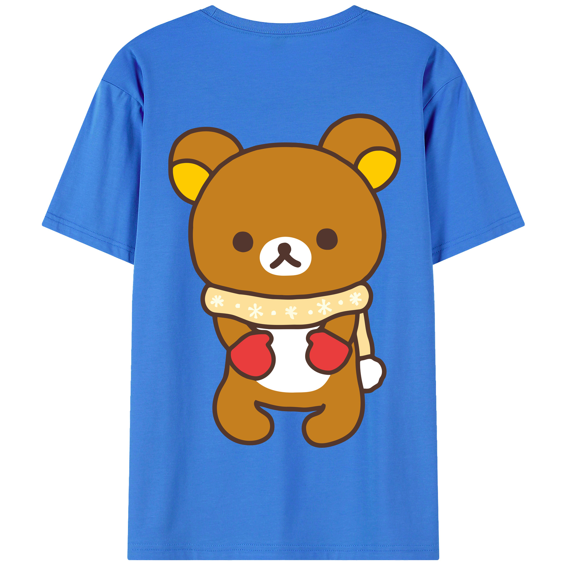 （画像用） リラックマ リラックマ キイロイトリ Rilakkuma Korilakkuma Kiiroitori 綿100％半袖Tシャツ（背面プリント）