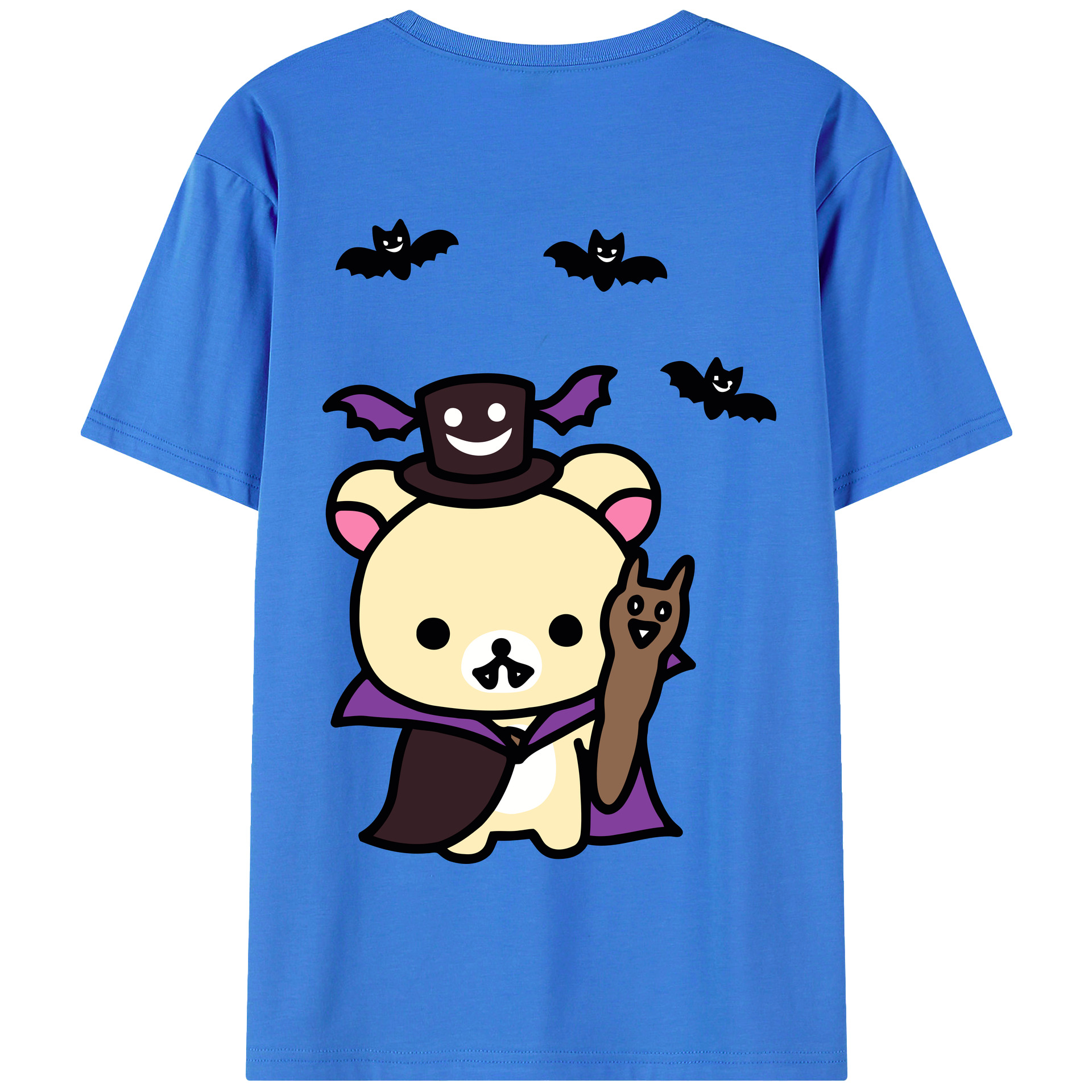 （画像用） リラックマ リラックマ キイロイトリ Rilakkuma Korilakkuma Kiiroitori 綿100％半袖Tシャツ（背面プリント）