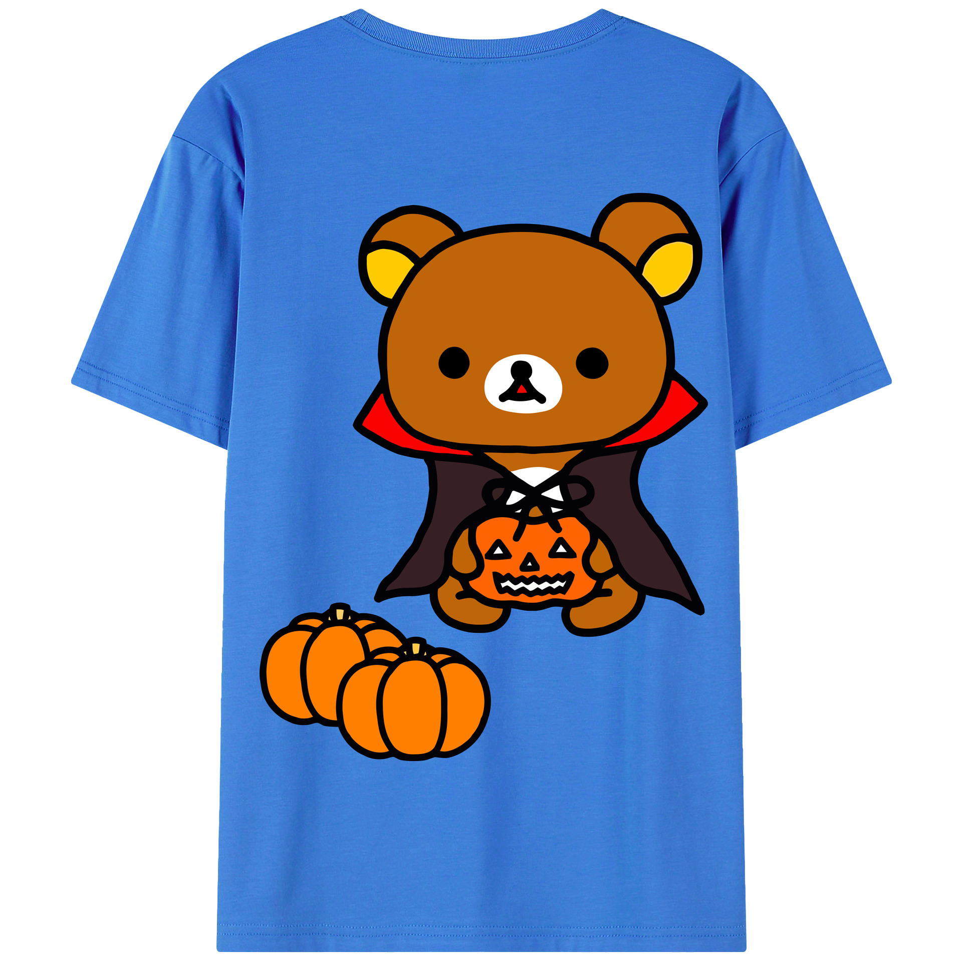（画像用） リラックマ リラックマ キイロイトリ Rilakkuma Korilakkuma Kiiroitori 綿100％半袖Tシャツ（背面プリント）