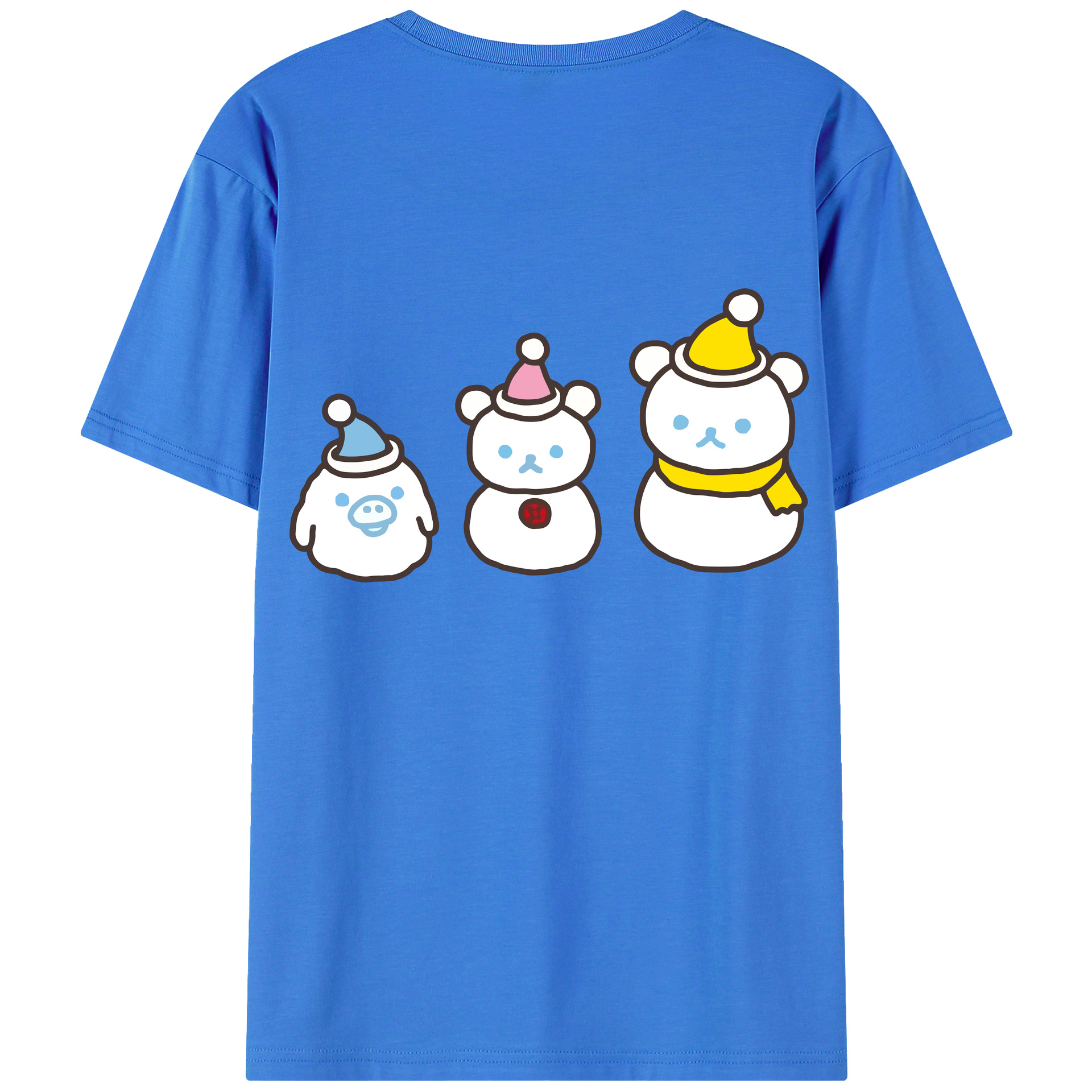 （画像用） リラックマ リラックマ キイロイトリ Rilakkuma Korilakkuma Kiiroitori 綿100％半袖Tシャツ（背面プリント）