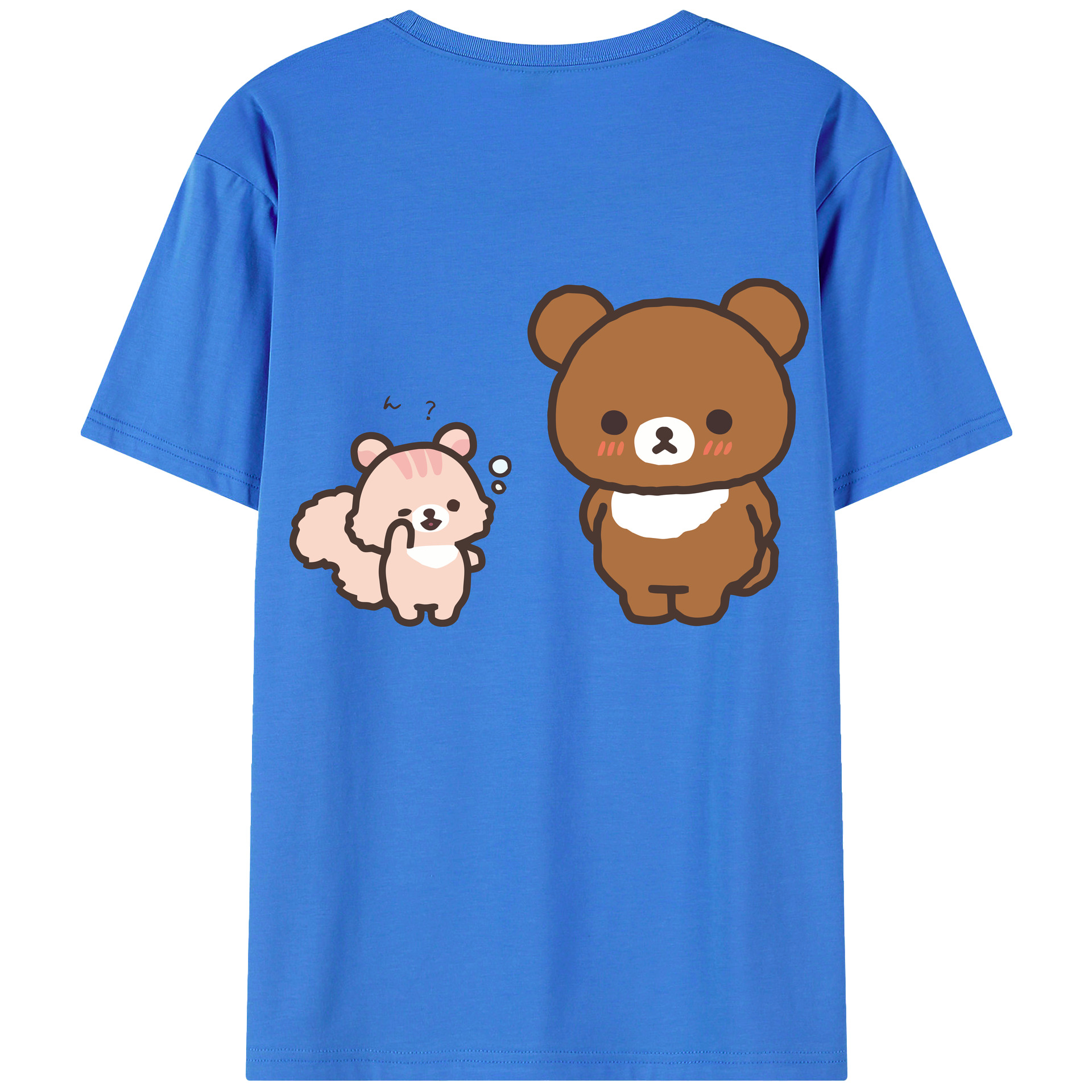 （画像用） リラックマ リラックマ キイロイトリ Rilakkuma Korilakkuma Kiiroitori 綿100％半袖Tシャツ（背面プリント）