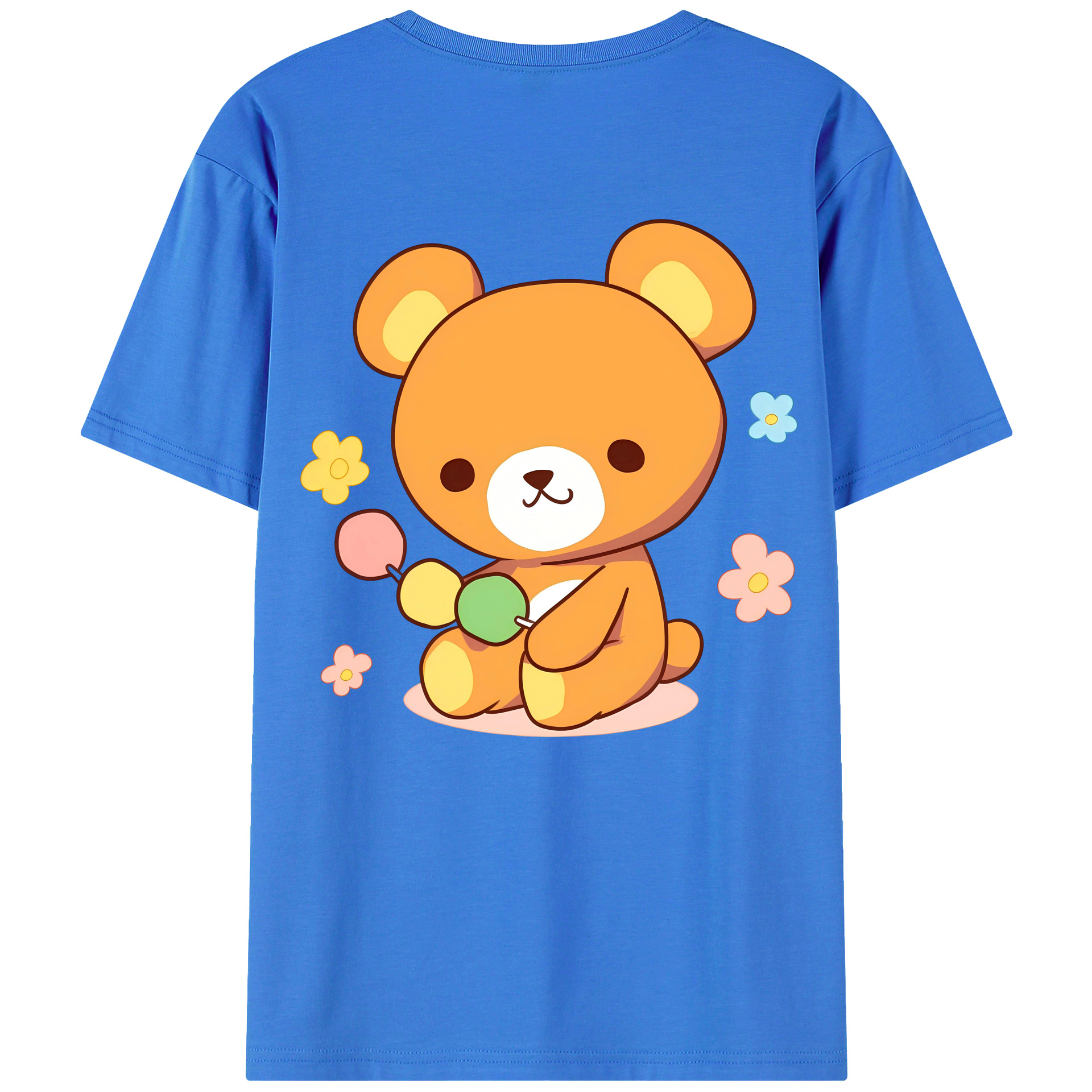 （画像用） リラックマ リラックマ キイロイトリ Rilakkuma Korilakkuma Kiiroitori 綿100％半袖Tシャツ（背面プリント）