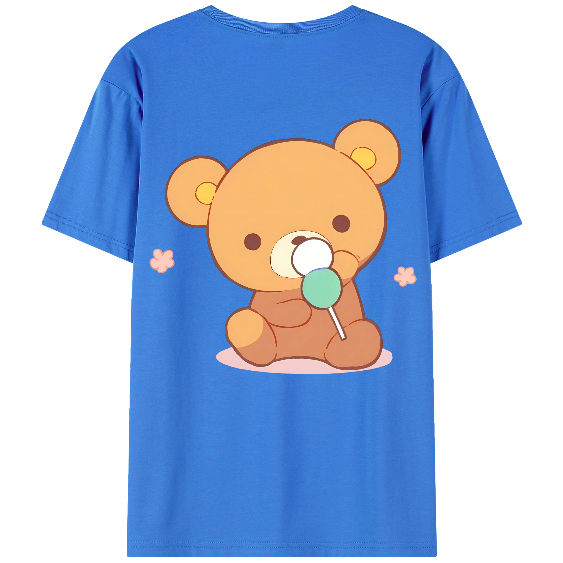 （画像用） リラックマ リラックマ キイロイトリ Rilakkuma Korilakkuma Kiiroitori 綿100％半袖Tシャツ（背面プリント）