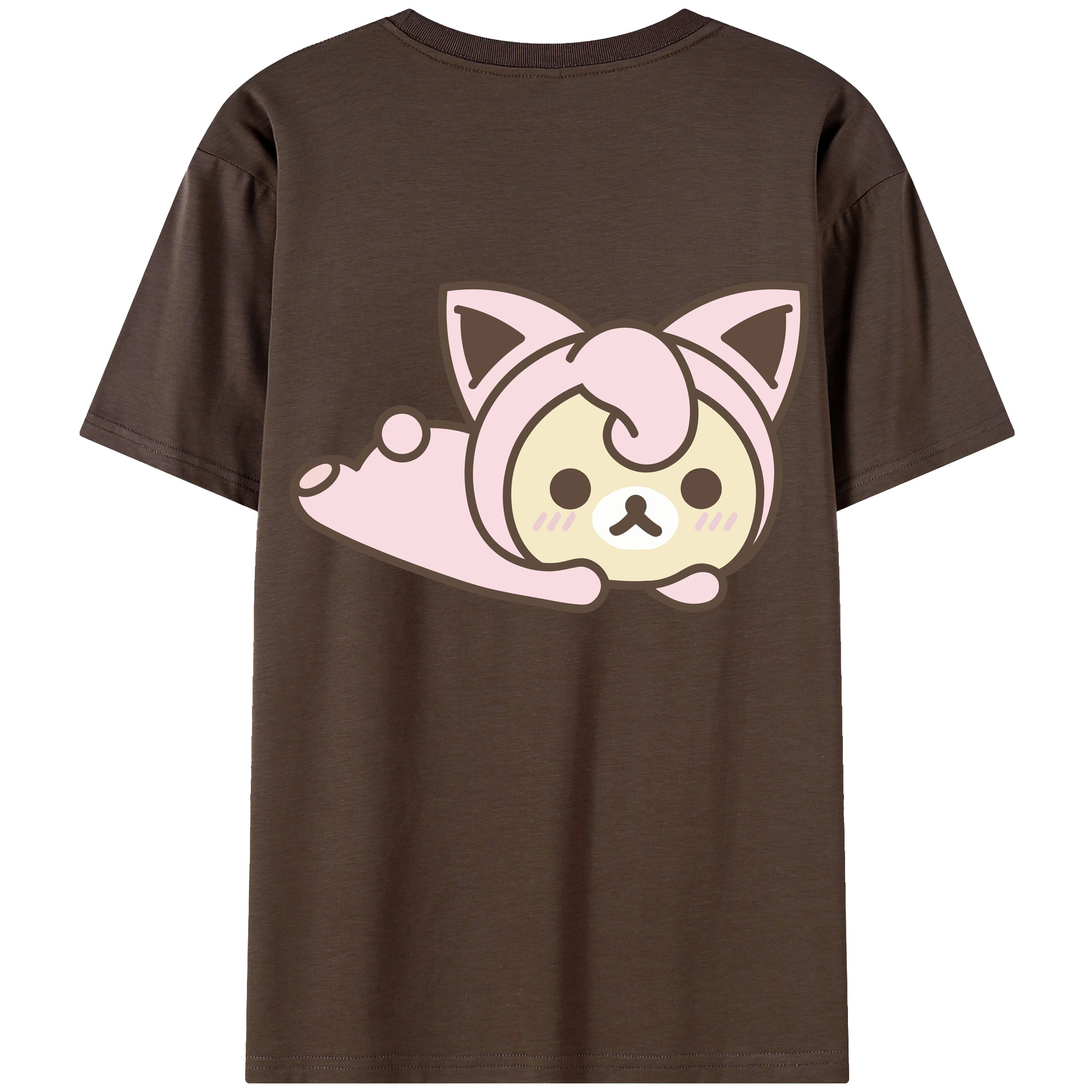 （画像用） リラックマ リラックマ キイロイトリ Rilakkuma Korilakkuma Kiiroitori 綿100％半袖Tシャツ（背面プリント）