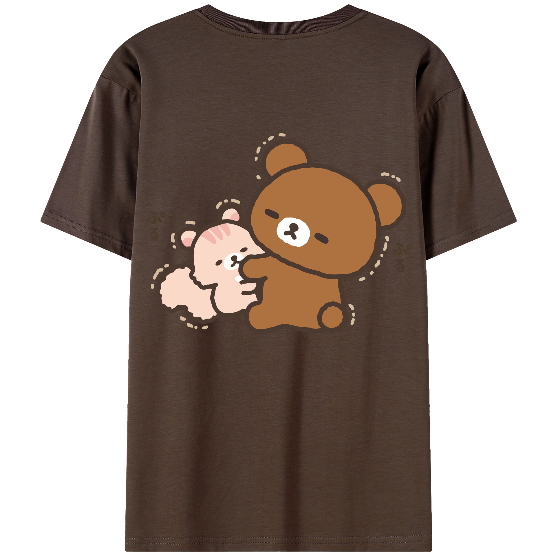 （画像用） リラックマ リラックマ キイロイトリ Rilakkuma Korilakkuma Kiiroitori 綿100％半袖Tシャツ（背面プリント）