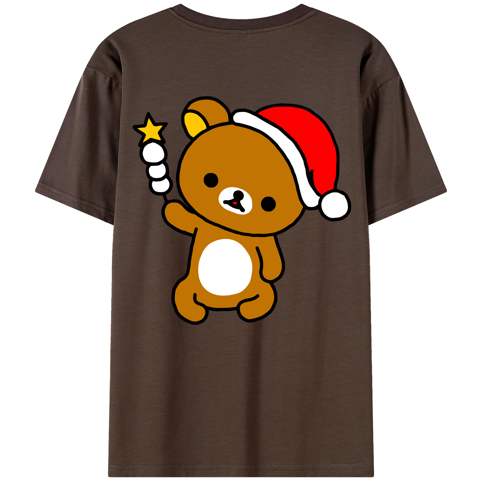 （画像用） リラックマ リラックマ キイロイトリ Rilakkuma Korilakkuma Kiiroitori 綿100％半袖Tシャツ（背面プリント）