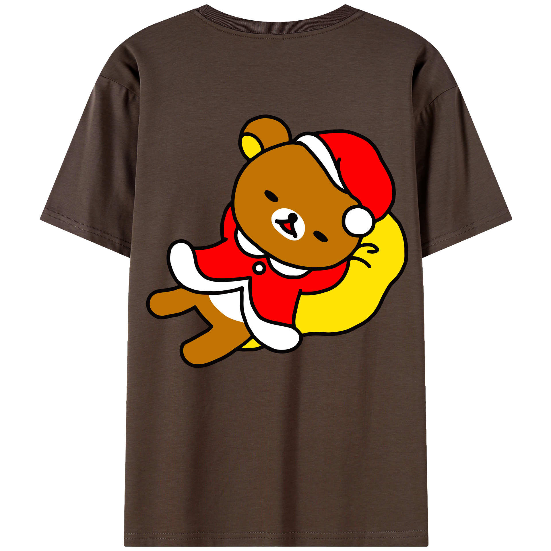 （画像用） リラックマ リラックマ キイロイトリ Rilakkuma Korilakkuma Kiiroitori 綿100％半袖Tシャツ（背面プリント）