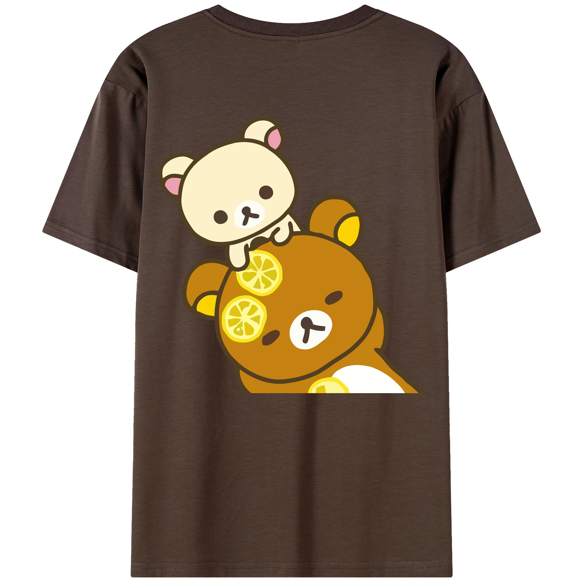 （画像用） リラックマ リラックマ キイロイトリ Rilakkuma Korilakkuma Kiiroitori 綿100％半袖Tシャツ（背面プリント）