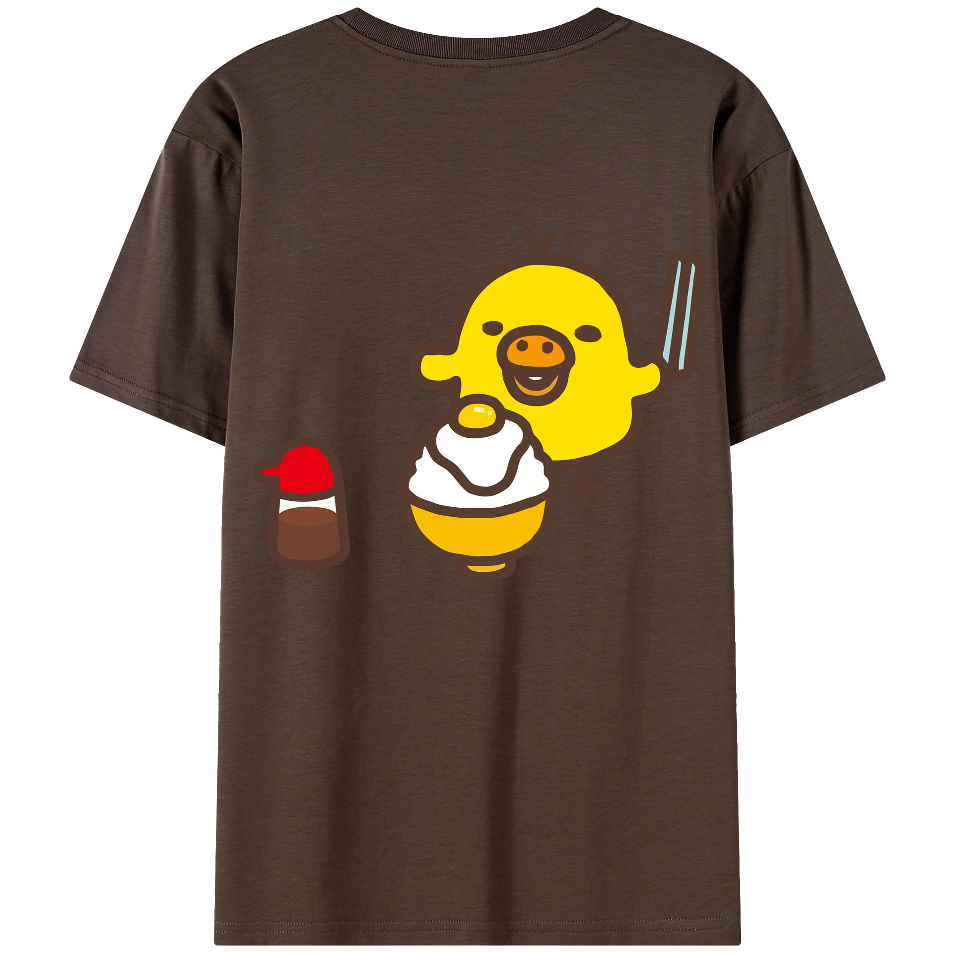（画像用） リラックマ リラックマ キイロイトリ Rilakkuma Korilakkuma Kiiroitori 綿100％半袖Tシャツ（背面プリント）
