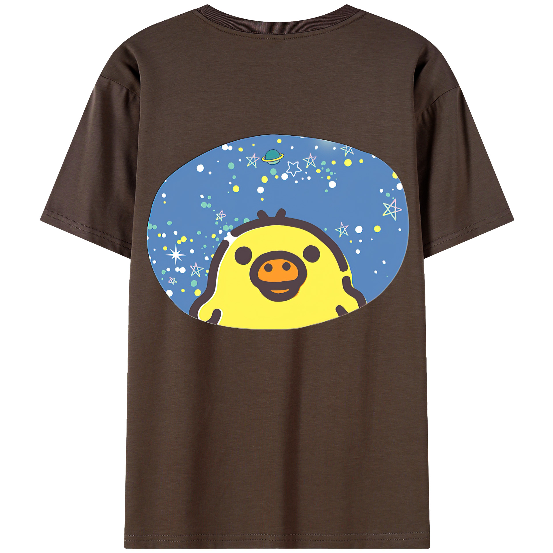 （画像用） リラックマ リラックマ キイロイトリ Rilakkuma Korilakkuma Kiiroitori 綿100％半袖Tシャツ（背面プリント）