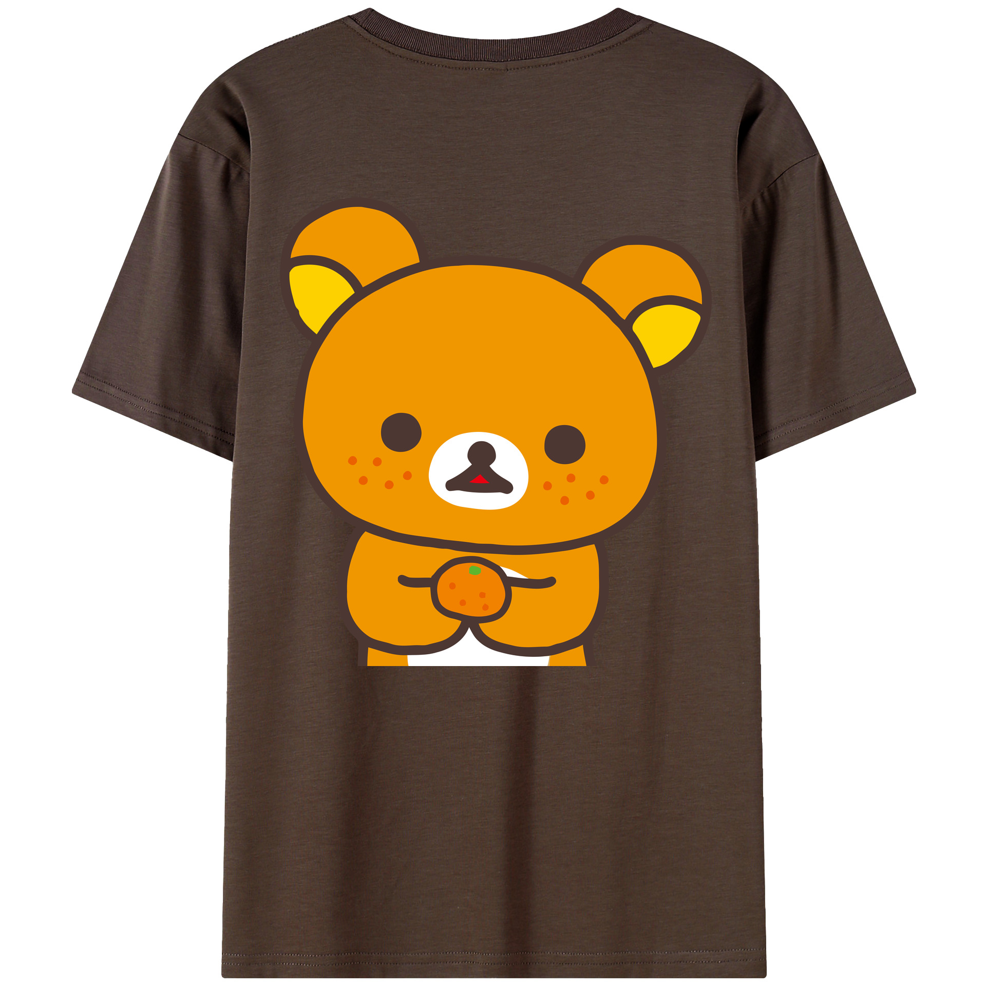 （画像用） リラックマ リラックマ キイロイトリ Rilakkuma Korilakkuma Kiiroitori 綿100％半袖Tシャツ（背面プリント）