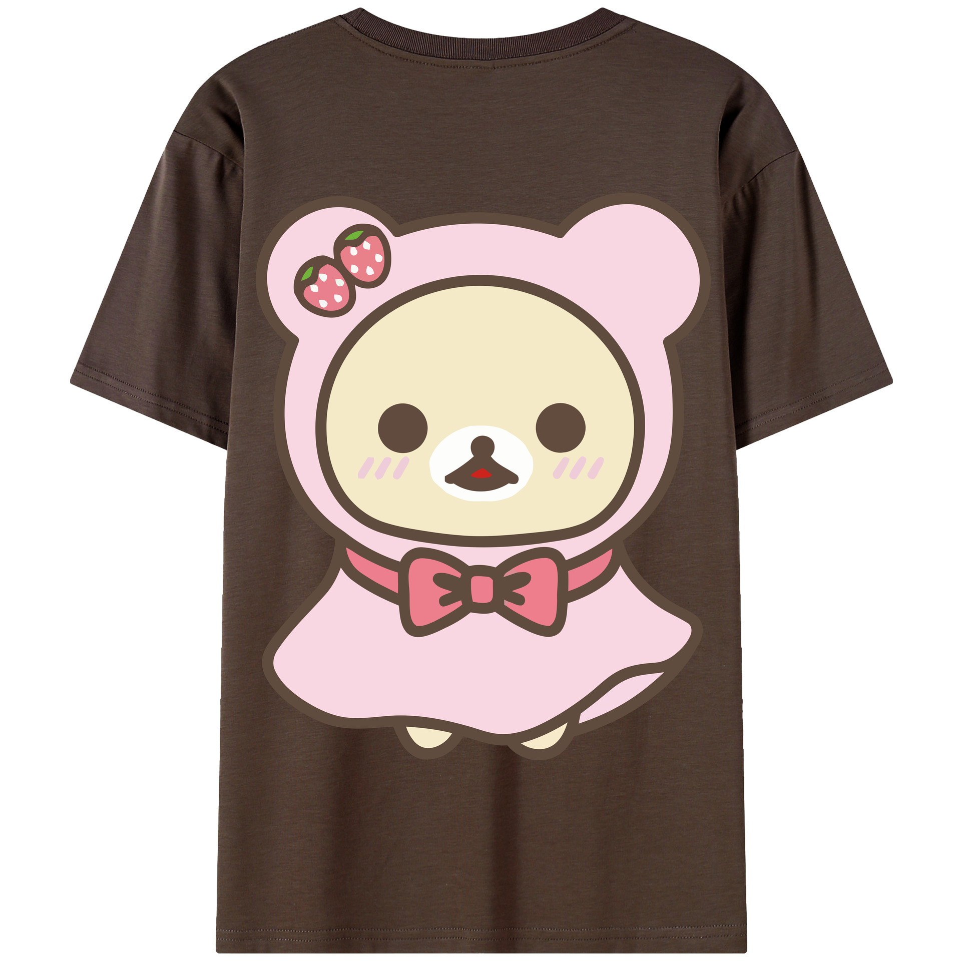 （画像用） リラックマ リラックマ キイロイトリ Rilakkuma Korilakkuma Kiiroitori 綿100％半袖Tシャツ（背面プリント）