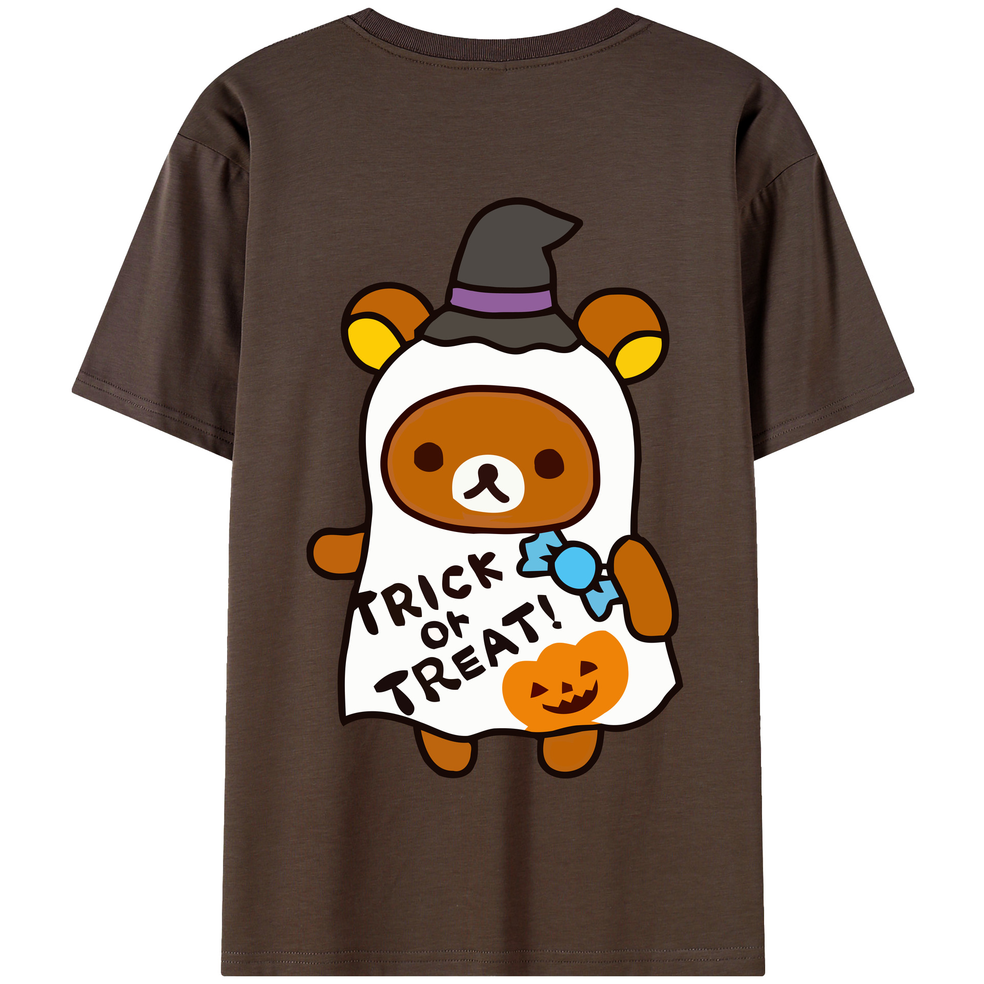 （画像用） リラックマ リラックマ キイロイトリ Rilakkuma Korilakkuma Kiiroitori 綿100％半袖Tシャツ（背面プリント）