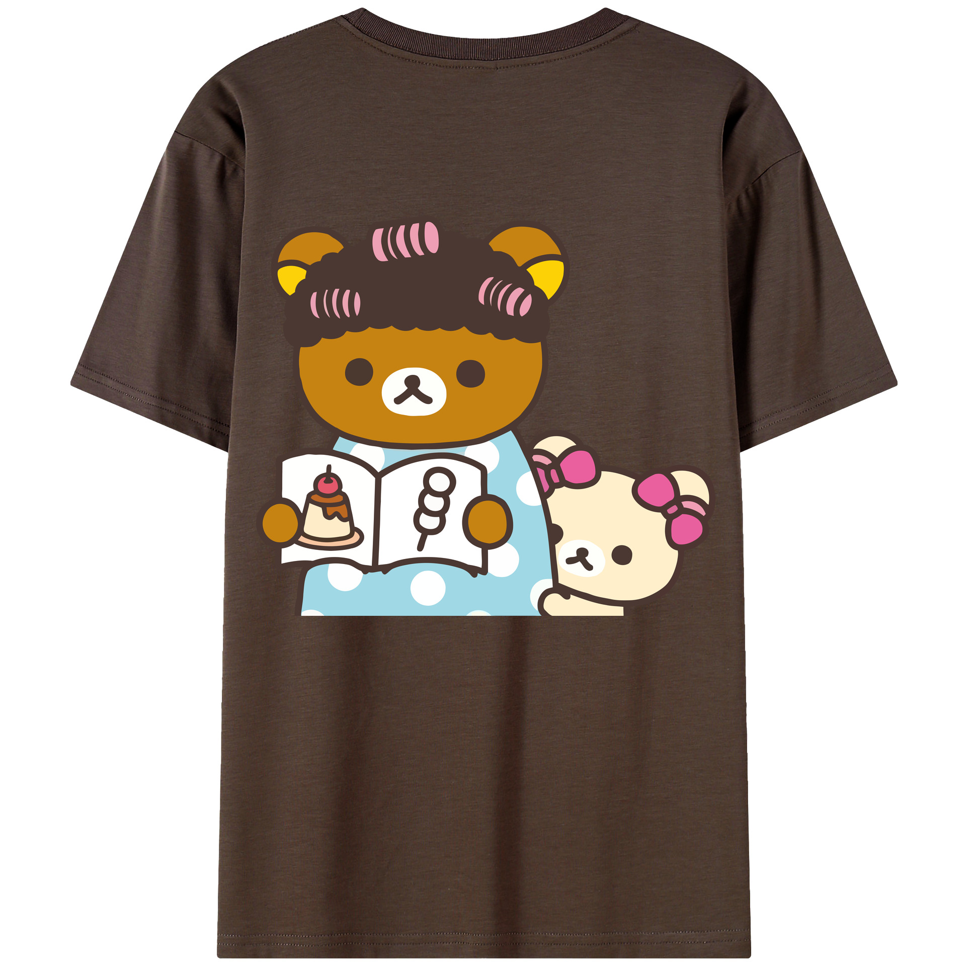 （画像用） リラックマ リラックマ キイロイトリ Rilakkuma Korilakkuma Kiiroitori 綿100％半袖Tシャツ（背面プリント）