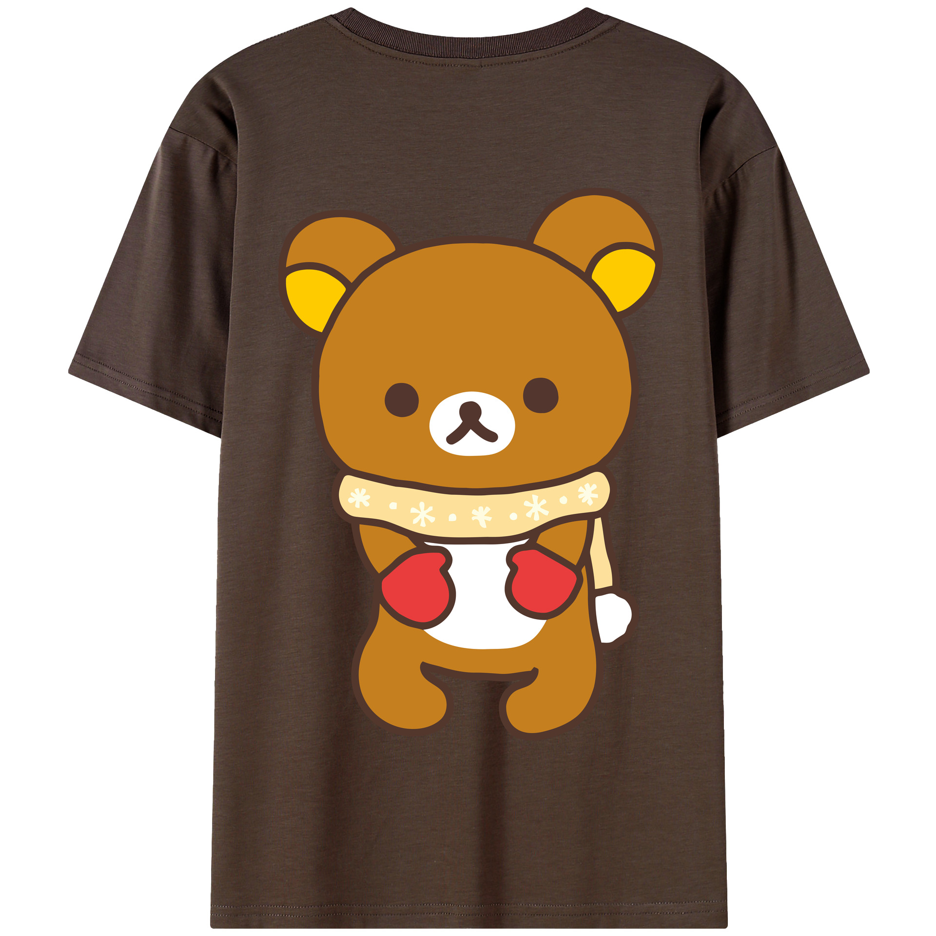 （画像用） リラックマ リラックマ キイロイトリ Rilakkuma Korilakkuma Kiiroitori 綿100％半袖Tシャツ（背面プリント）