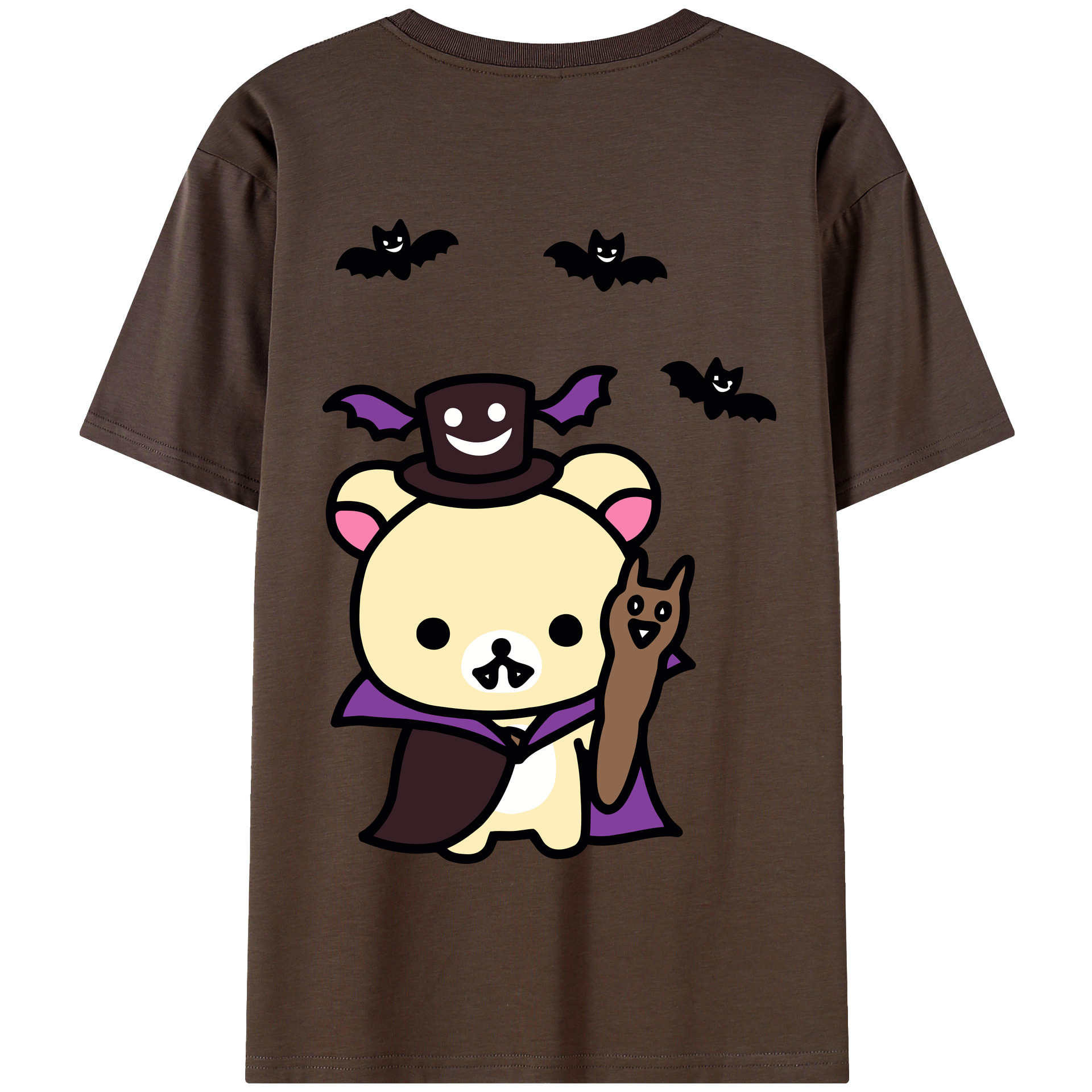 （画像用） リラックマ リラックマ キイロイトリ Rilakkuma Korilakkuma Kiiroitori 綿100％半袖Tシャツ（背面プリント）