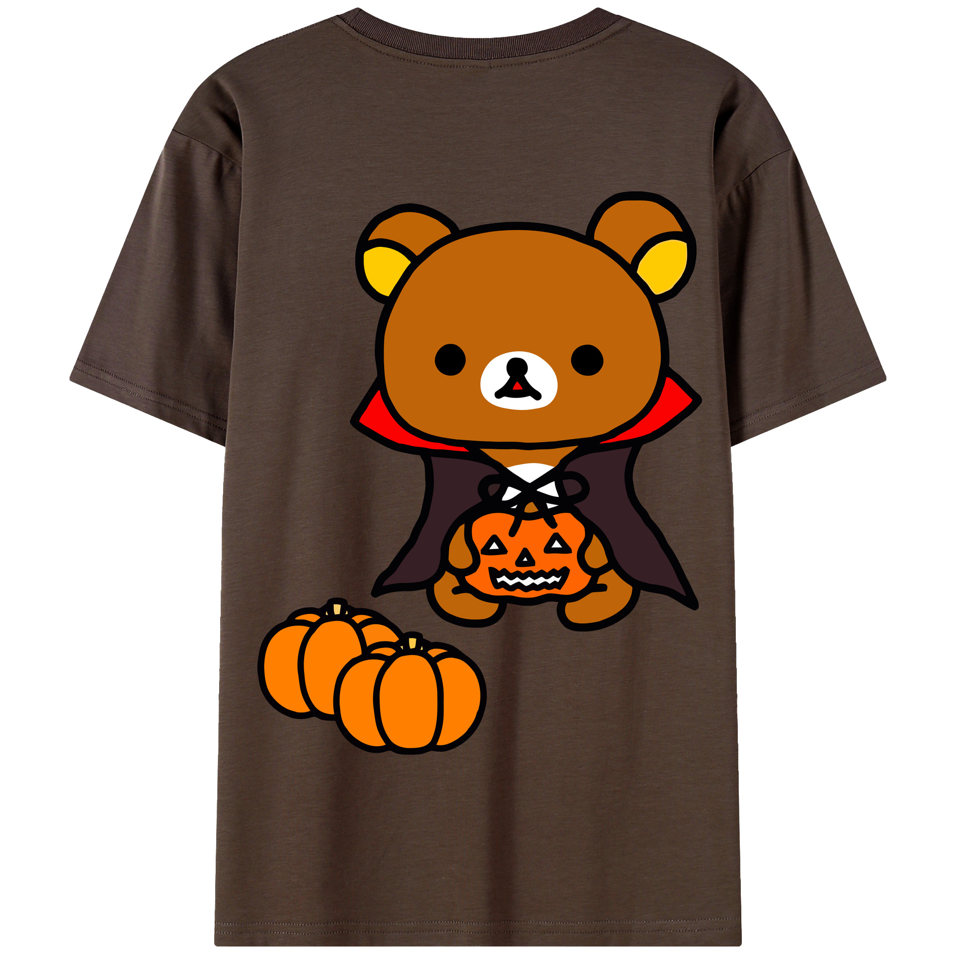（画像用） リラックマ リラックマ キイロイトリ Rilakkuma Korilakkuma Kiiroitori 綿100％半袖Tシャツ（背面プリント）