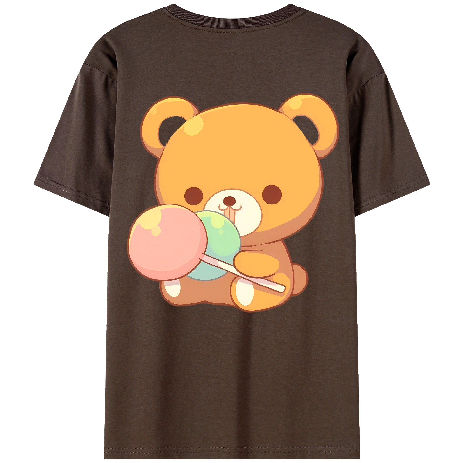 （画像用） リラックマ リラックマ キイロイトリ Rilakkuma Korilakkuma Kiiroitori 綿100％半袖Tシャツ（背面プリント）