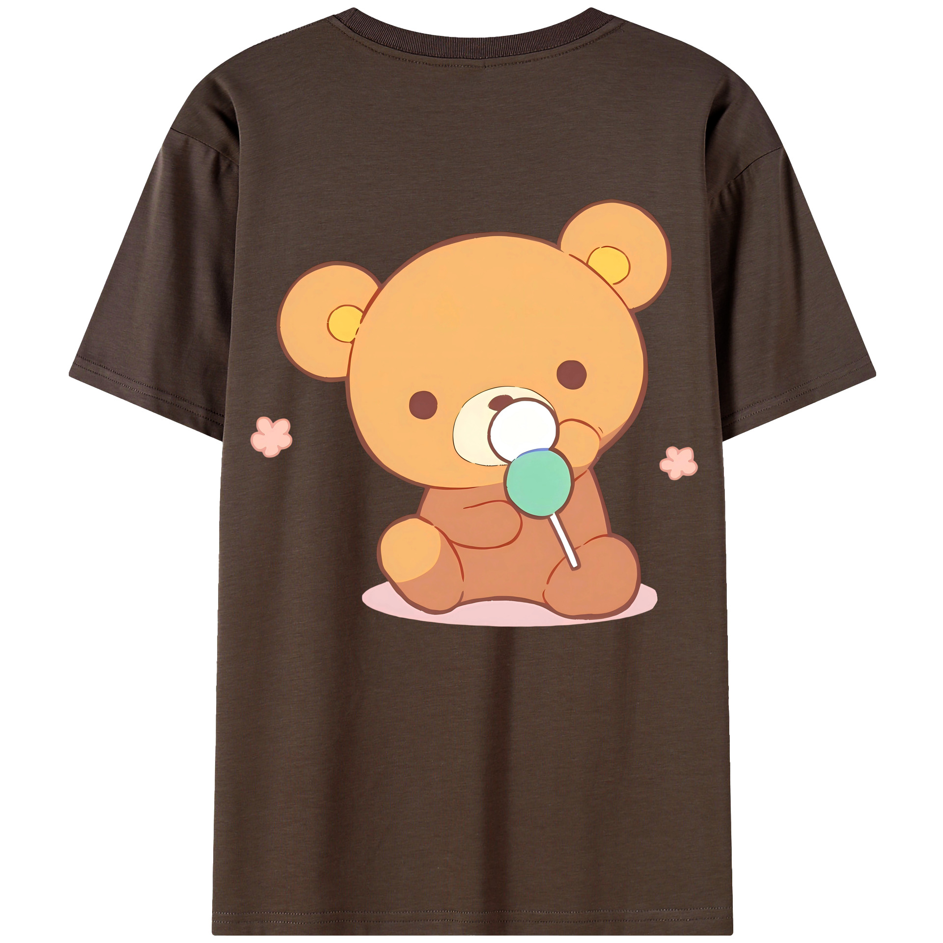 （画像用） リラックマ リラックマ キイロイトリ Rilakkuma Korilakkuma Kiiroitori 綿100％半袖Tシャツ（背面プリント）