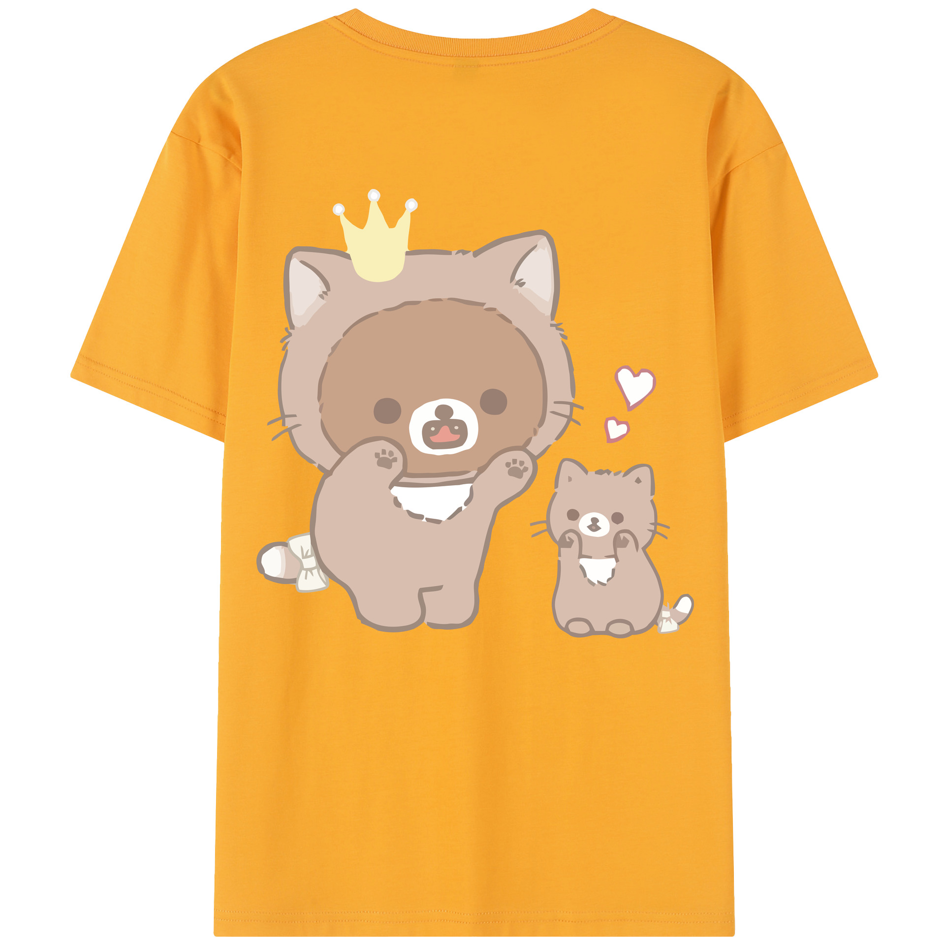 （画像用） リラックマ リラックマ キイロイトリ Rilakkuma Korilakkuma Kiiroitori 綿100％半袖Tシャツ（背面プリント）