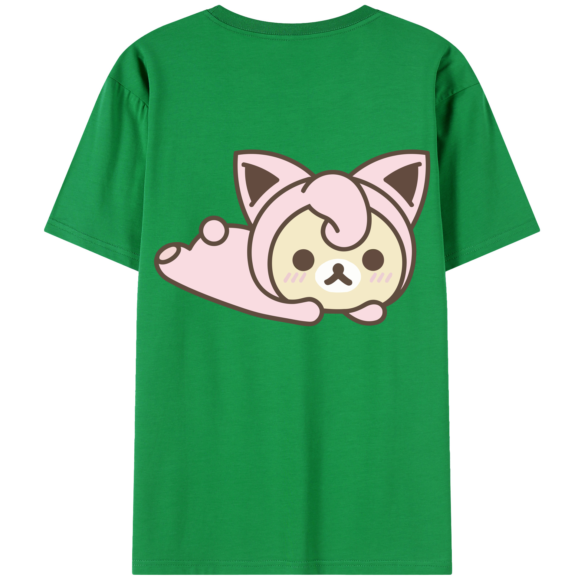 （画像用） リラックマ リラックマ キイロイトリ Rilakkuma Korilakkuma Kiiroitori 綿100％半袖Tシャツ（背面プリント）