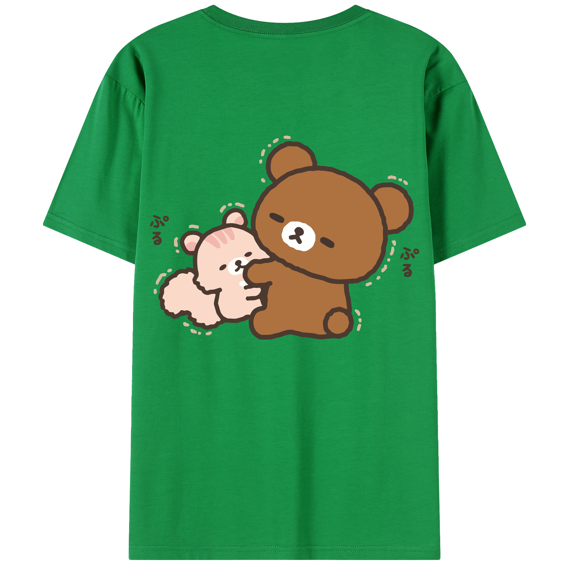 （画像用） リラックマ リラックマ キイロイトリ Rilakkuma Korilakkuma Kiiroitori 綿100％半袖Tシャツ（背面プリント）