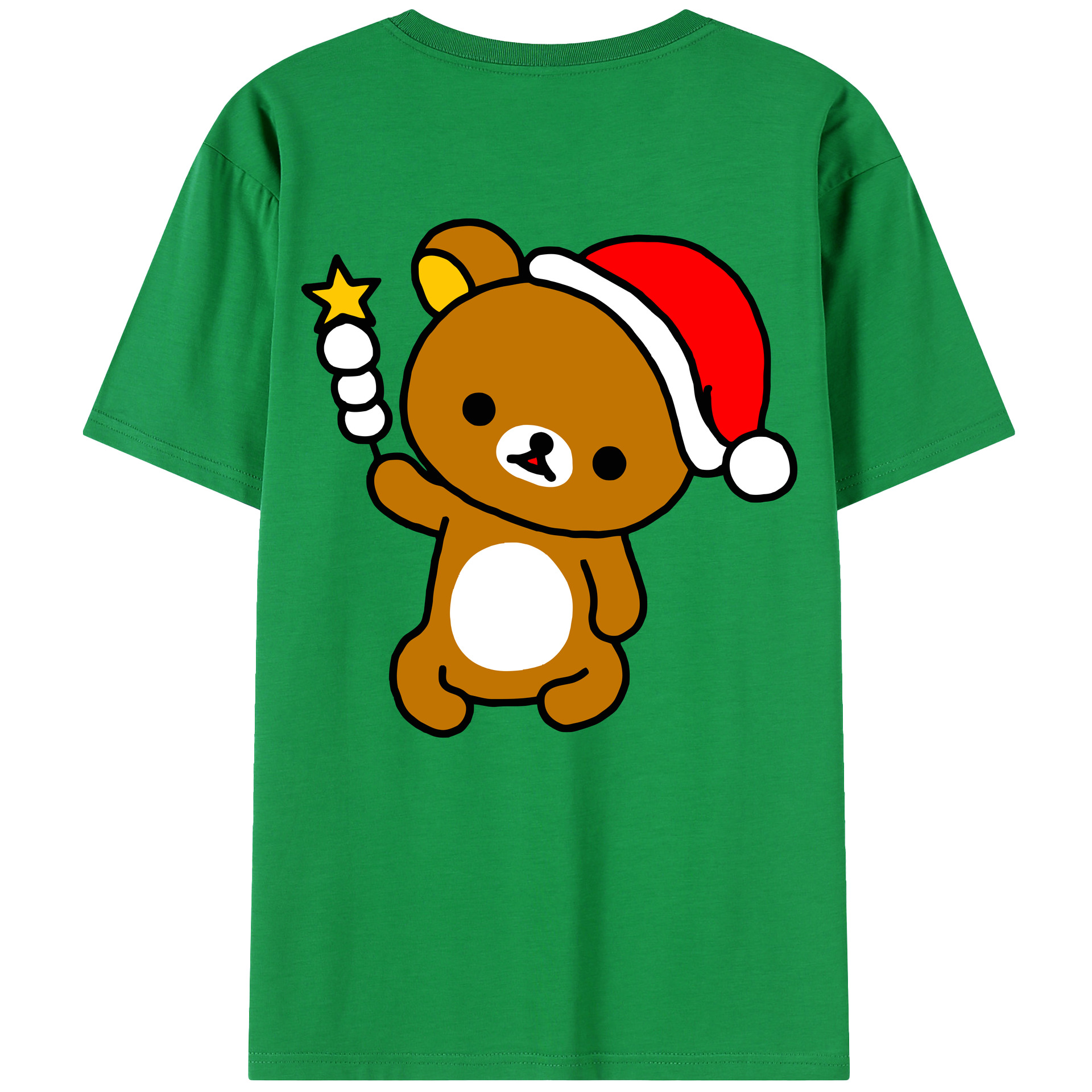 （画像用） リラックマ リラックマ キイロイトリ Rilakkuma Korilakkuma Kiiroitori 綿100％半袖Tシャツ（背面プリント）