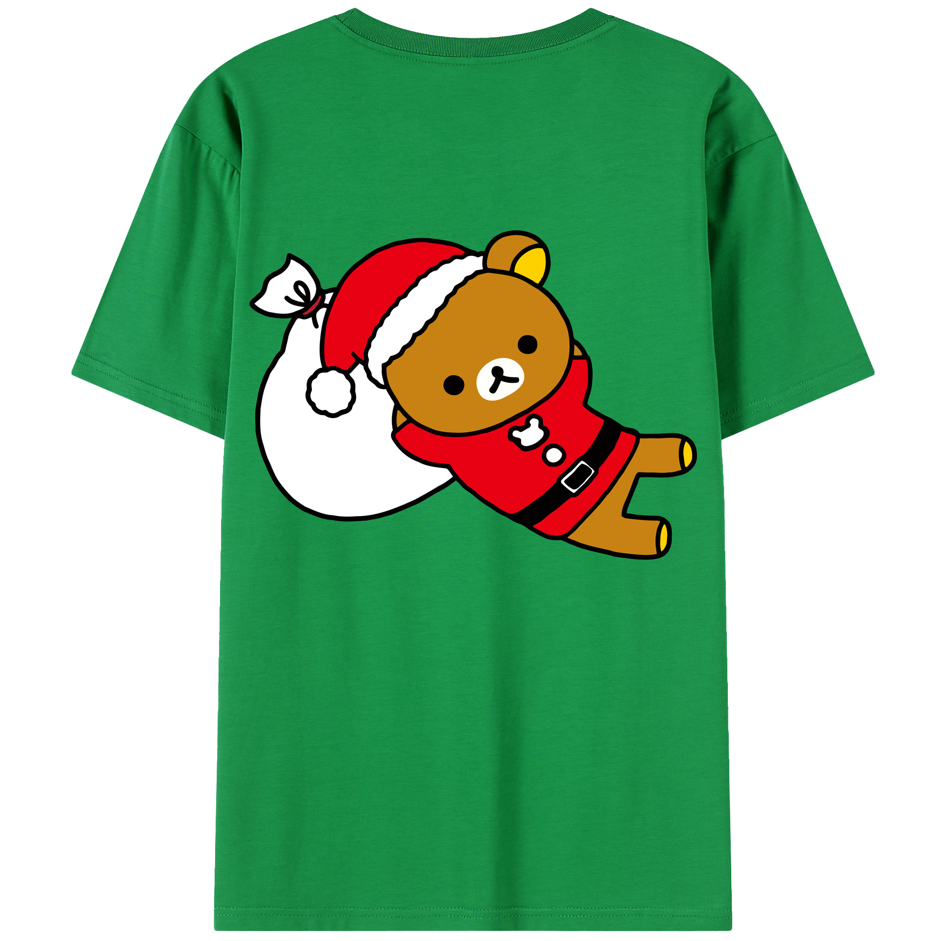 （画像用） リラックマ リラックマ キイロイトリ Rilakkuma Korilakkuma Kiiroitori 綿100％半袖Tシャツ（背面プリント）