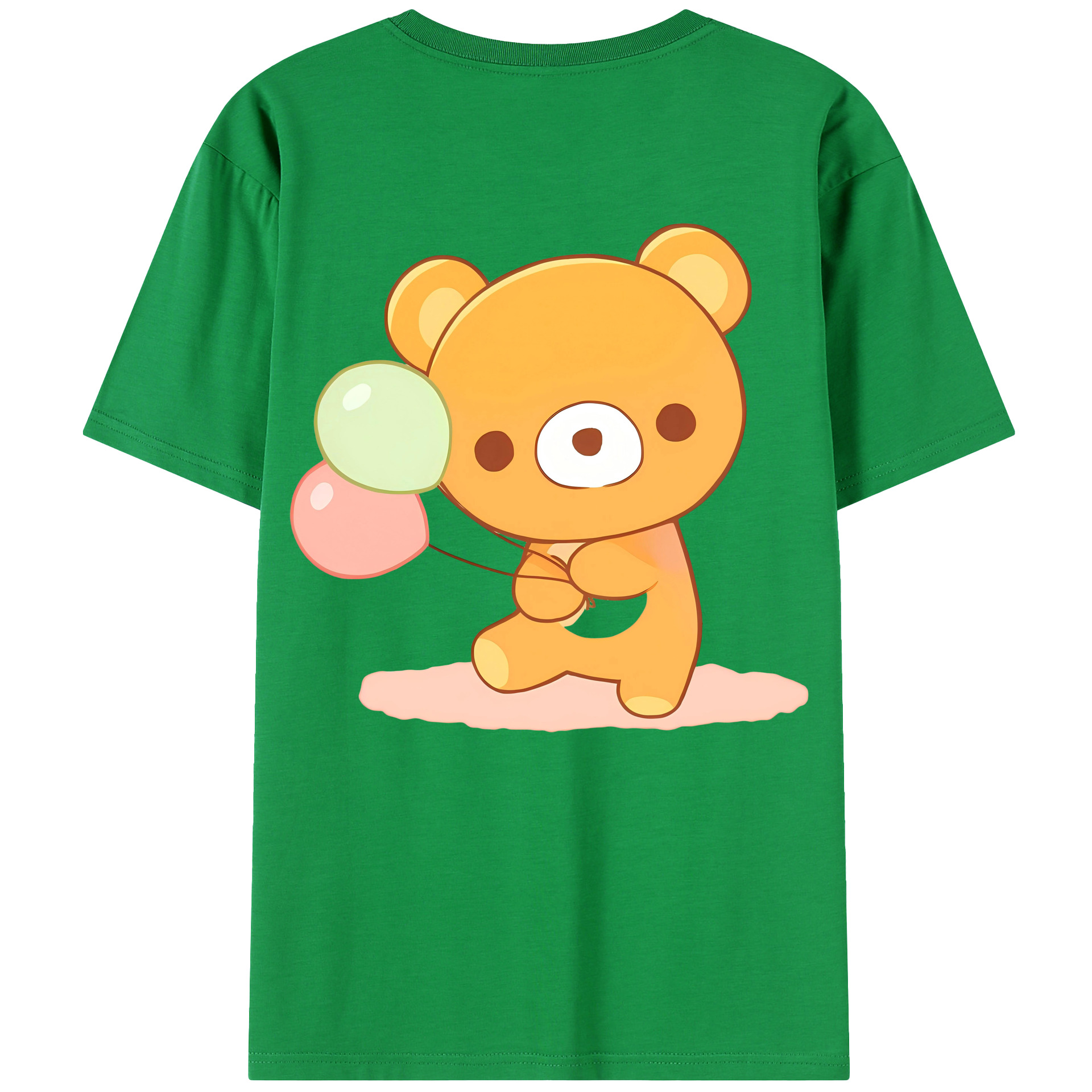 （画像用） リラックマ リラックマ キイロイトリ Rilakkuma Korilakkuma Kiiroitori 綿100％半袖Tシャツ（背面プリント）