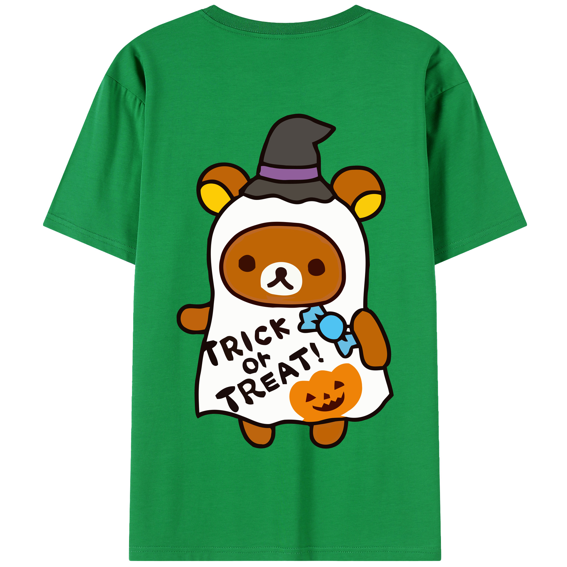 （画像用） リラックマ リラックマ キイロイトリ Rilakkuma Korilakkuma Kiiroitori 綿100％半袖Tシャツ（背面プリント）
